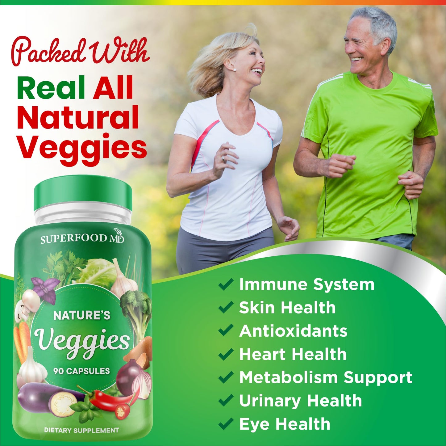 Superfood MD Veggies Supplement Capsule, 90 Count