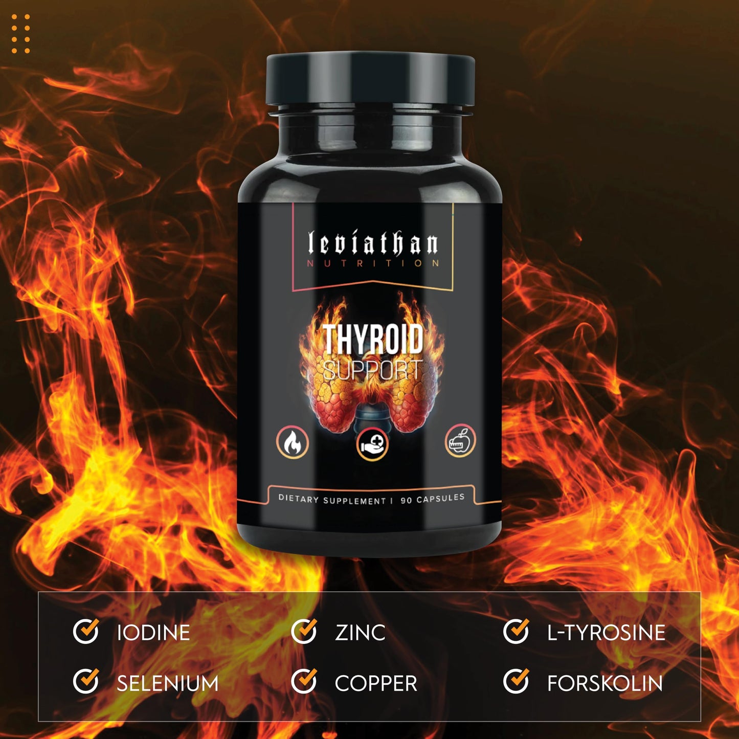 Leviathan Nutrition Thyroid Support Capsule, 90 Count