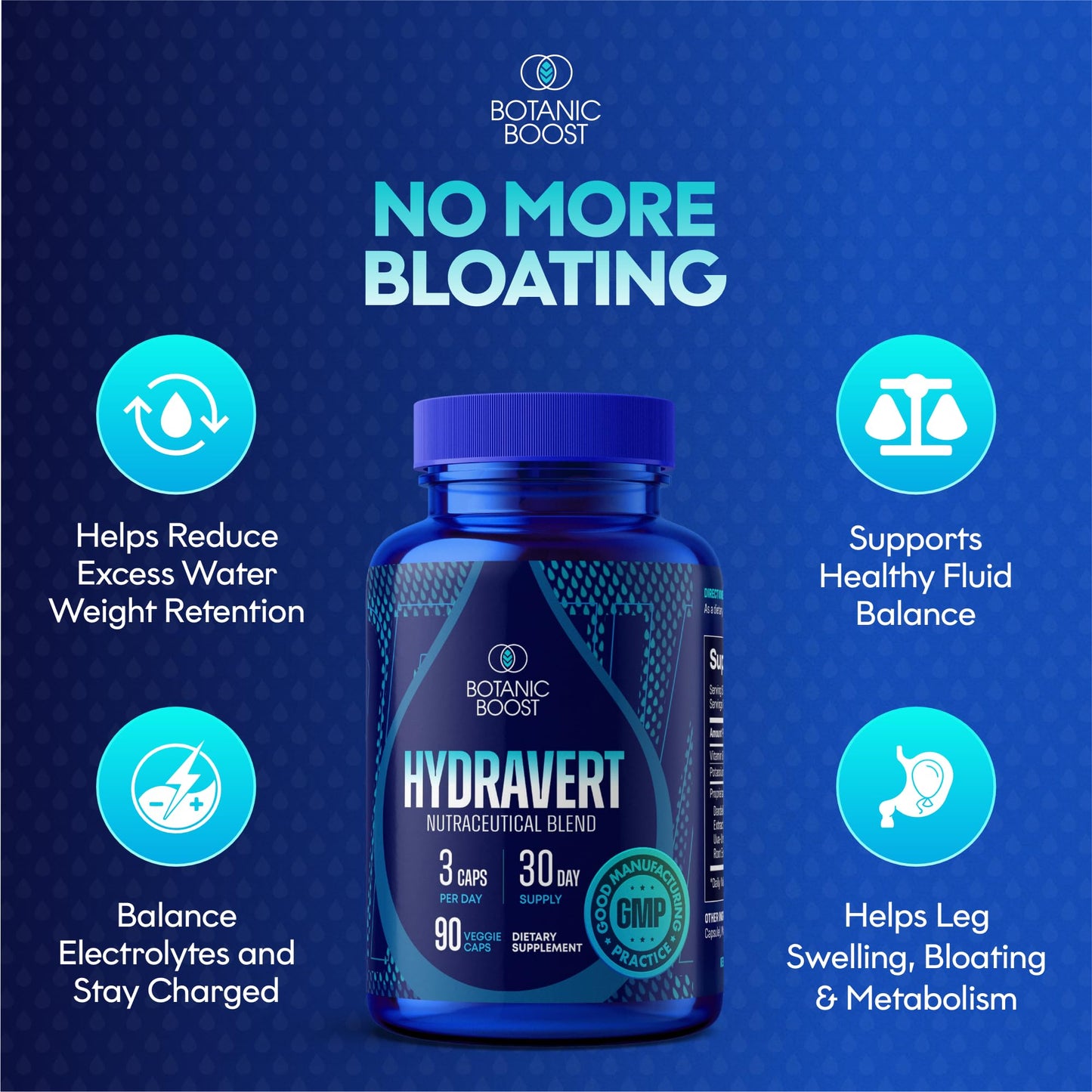 Botanic Boost Hydravert Diuretic Capsules 90 Count