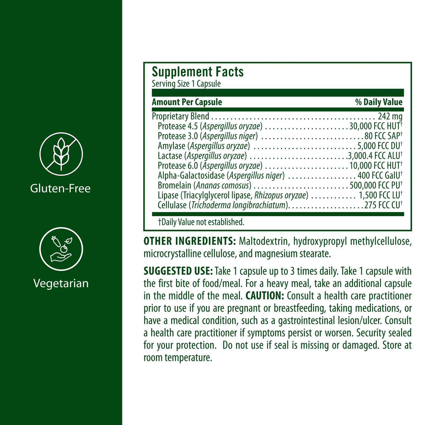 Flora Advanced Adult Enzyme Blend with Lactase Capsule, 60 Count