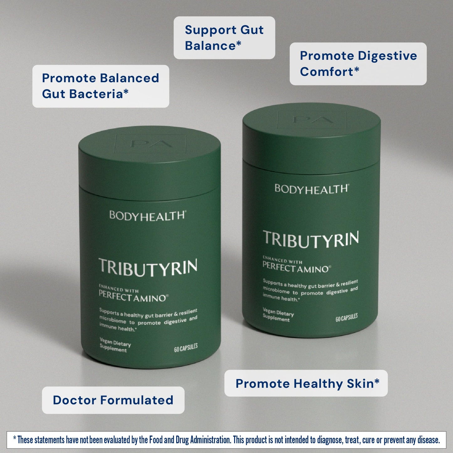 BodyHealth Tributyrin 200mg Tri-Butyrin Capsule, 60 Count
