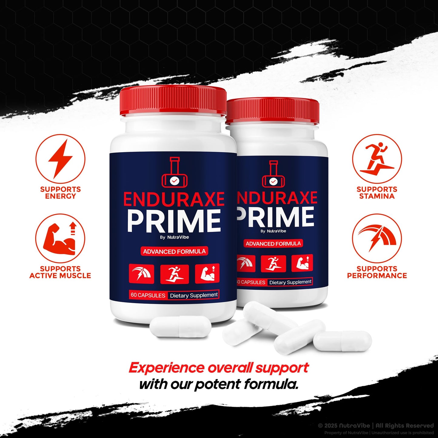 NutraVibe Enduraxe Prime Pills for Men Capsule, 120 Capsules
