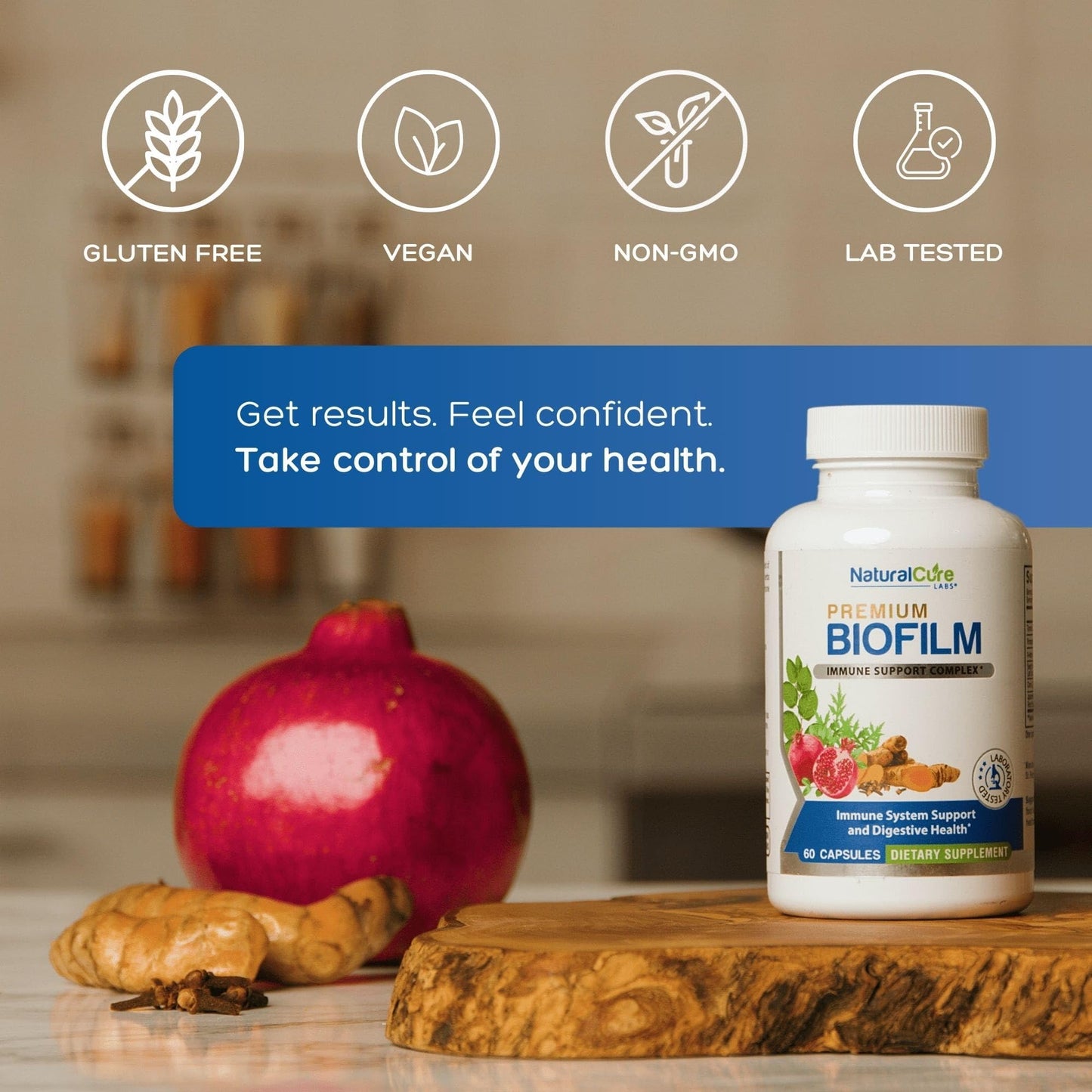 Natural Cure Labs Biofilm Complex Premium Botanicals & Herbs Capsules 60 Capsules