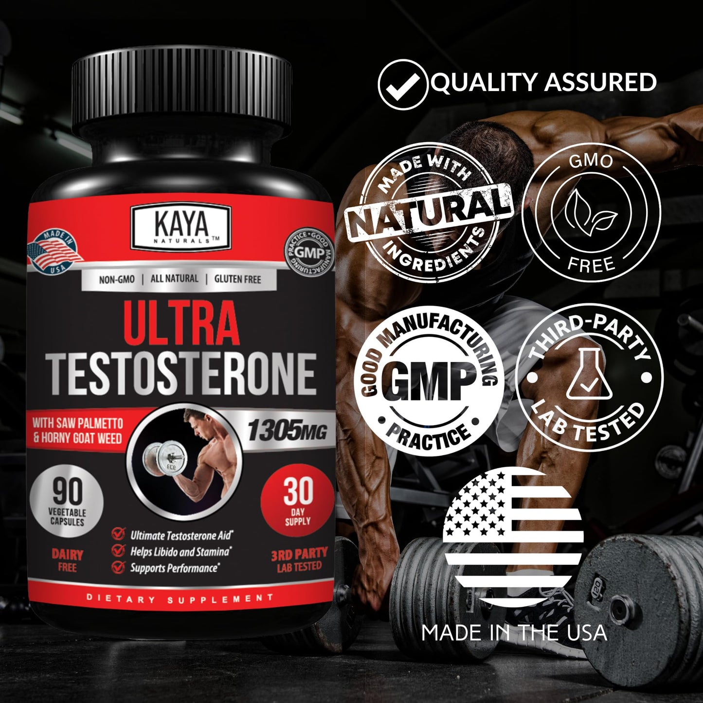 Kaya Naturals Ultra Testosterone Capsule 180 Count