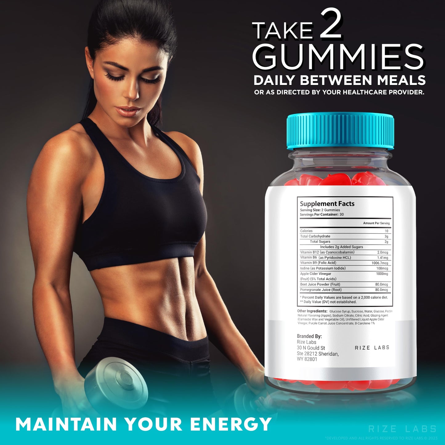 Rize Labs ACV Keto Health Gummies 180 Gummies