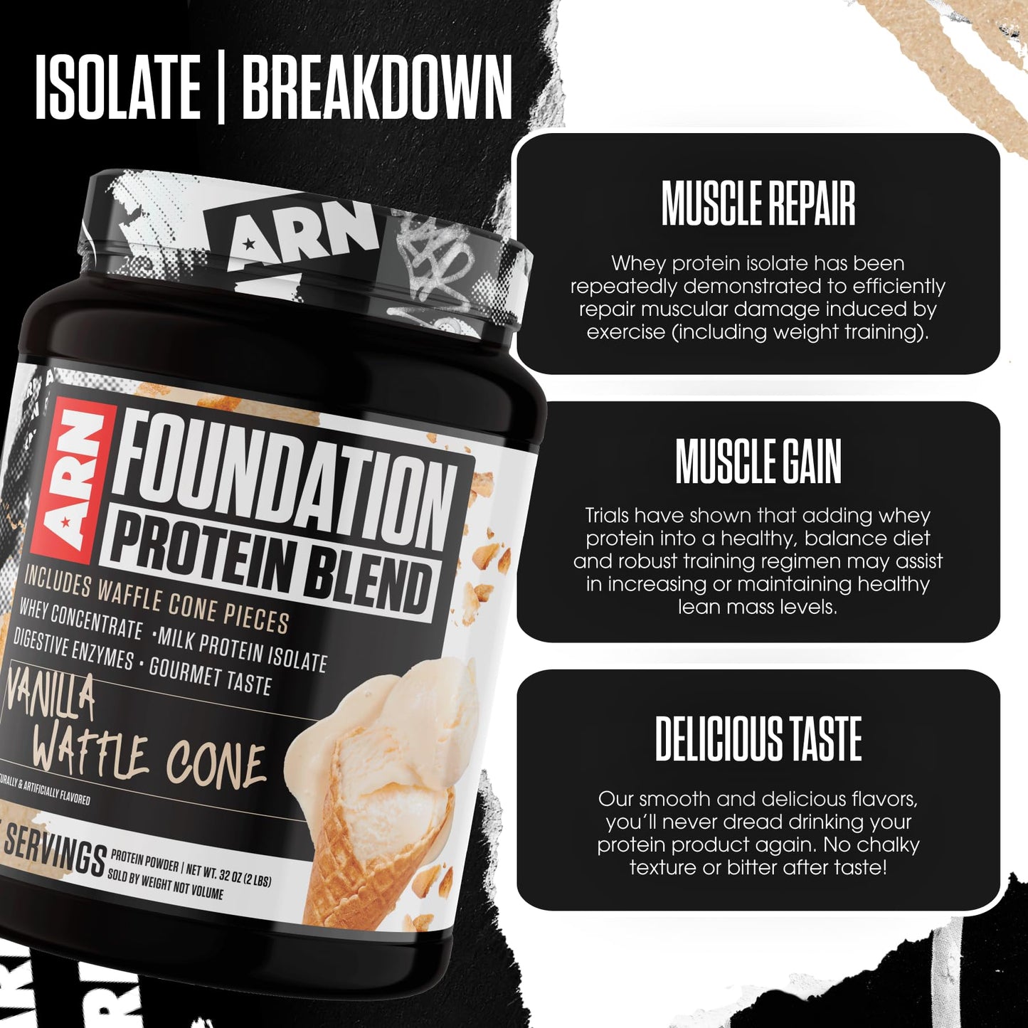 Arms Race Nutrition Foundation Protein Blend Protein Powder 32 Servings