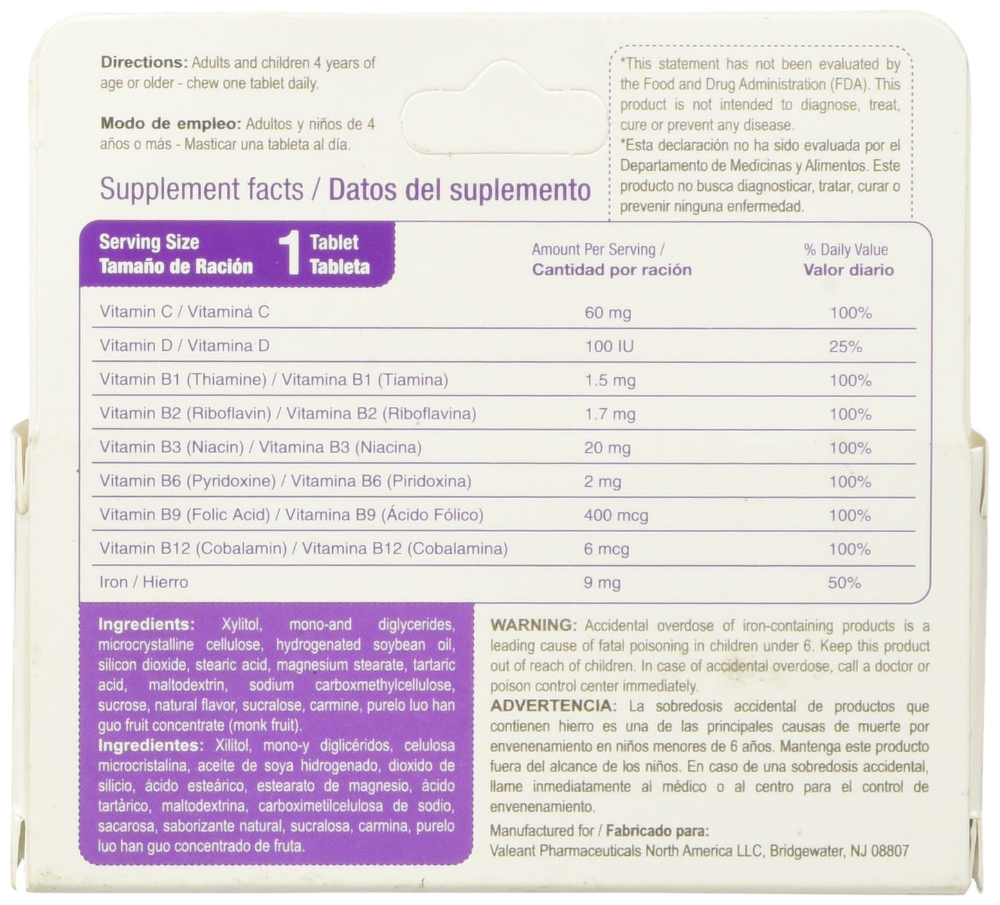 Bedoyecta Children's Chewables Tablet, 50 Count