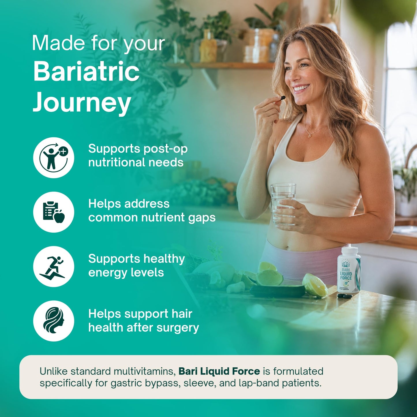 Universal Body Labs Bariatric Multivitamin with Iron Softgels, 60 Count