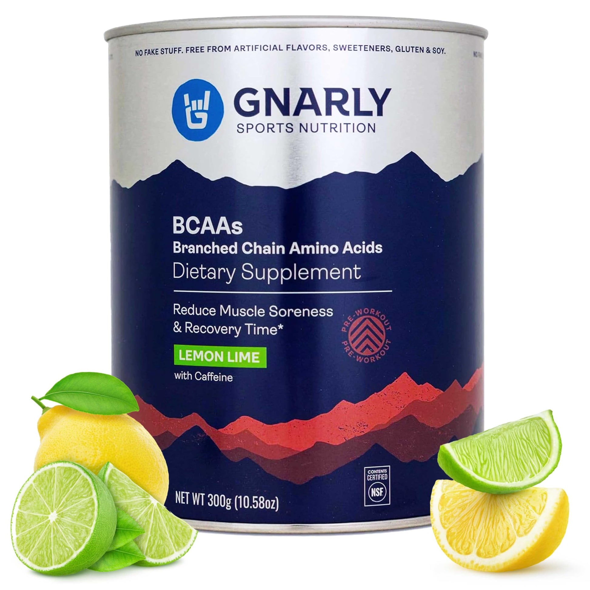 Gnarly Nutrition BCAA Powder Lemon Lime 13.76 oz