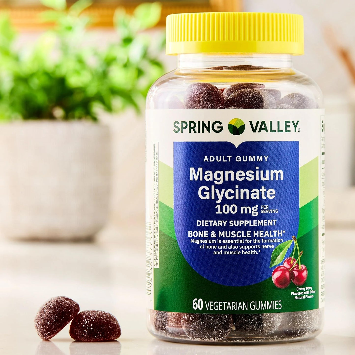 SUREFECT Magnesium Glycinate 100mg Gummies, 60 Count