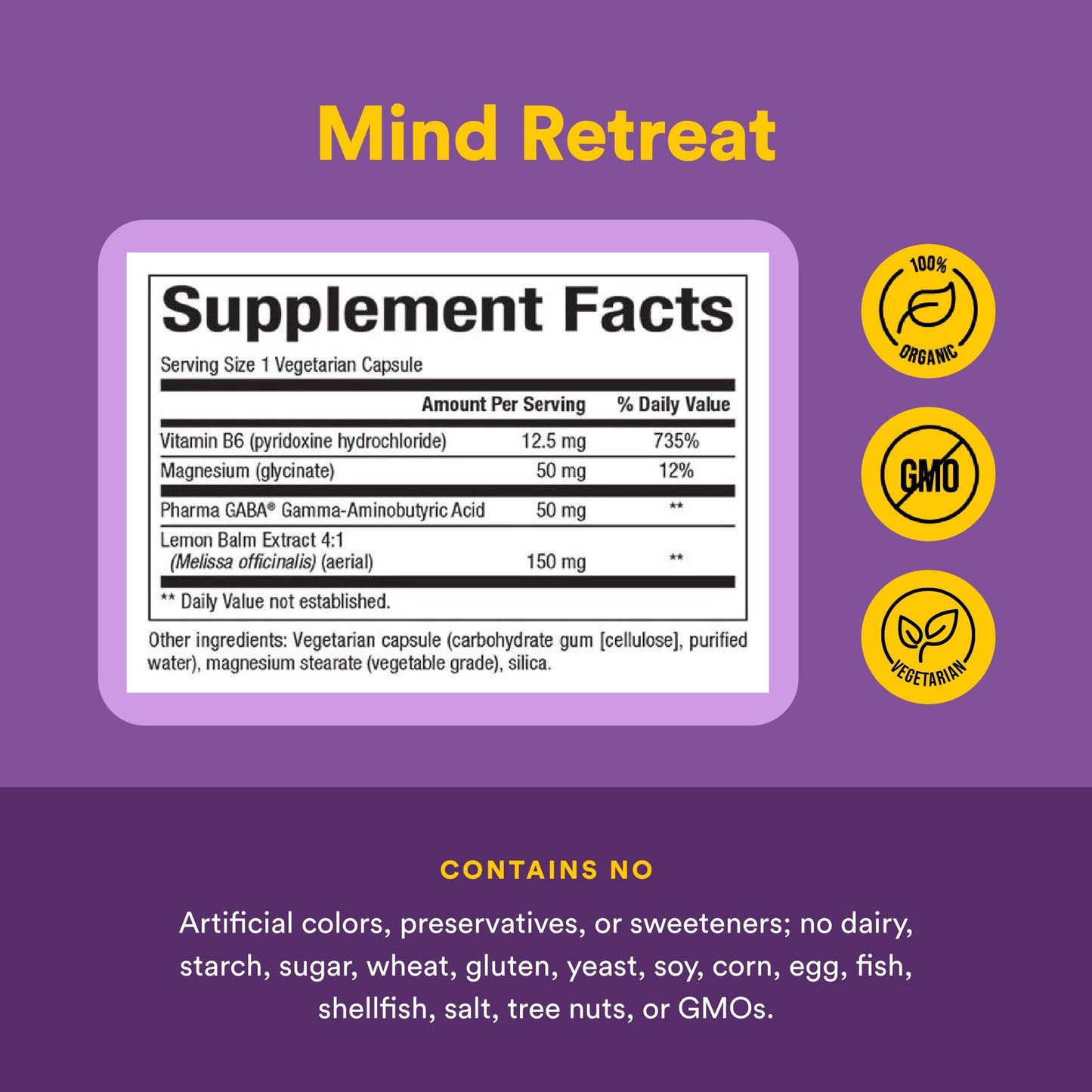 Natural Factors Stress-Relax, Mind Retreat Capsules 60 Count