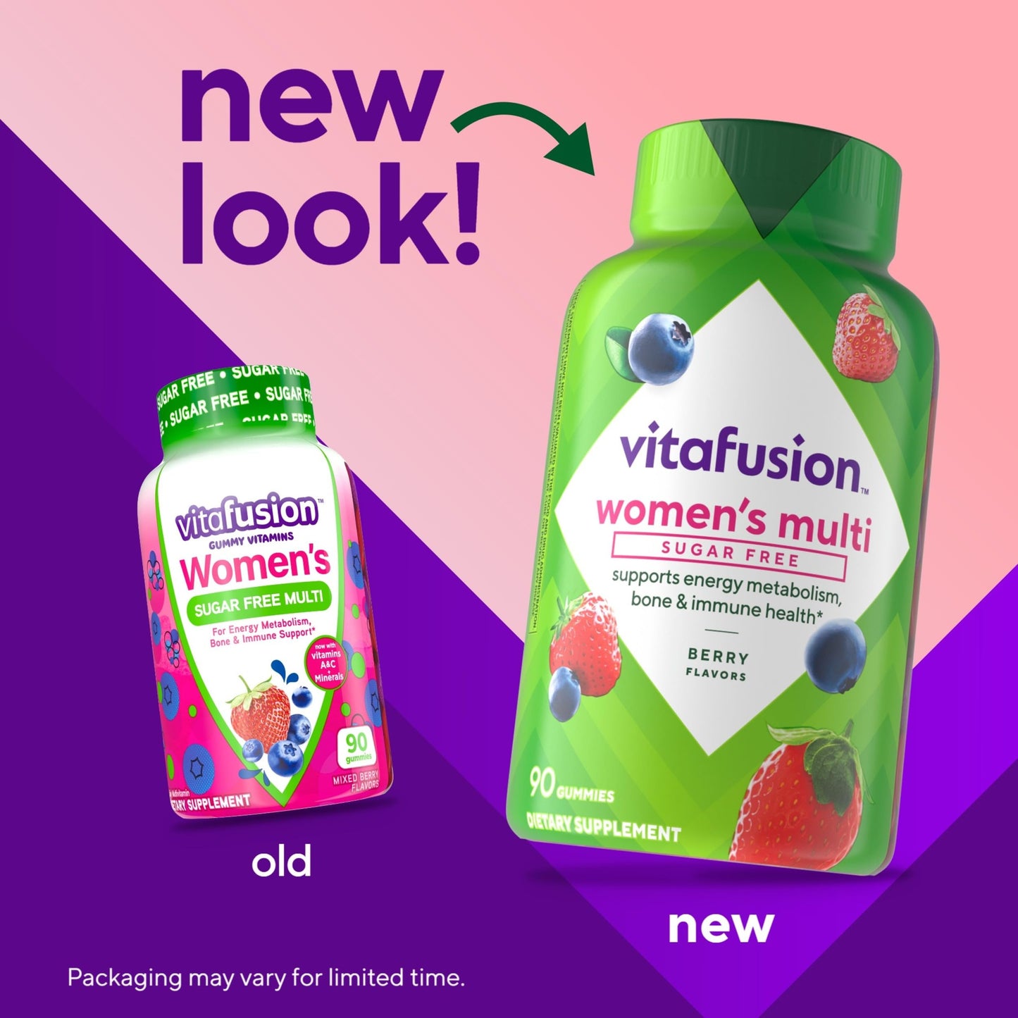 Vitafusion Women’s Sugar Free Daily Multivitamin Supplement Gummy, 90 Count