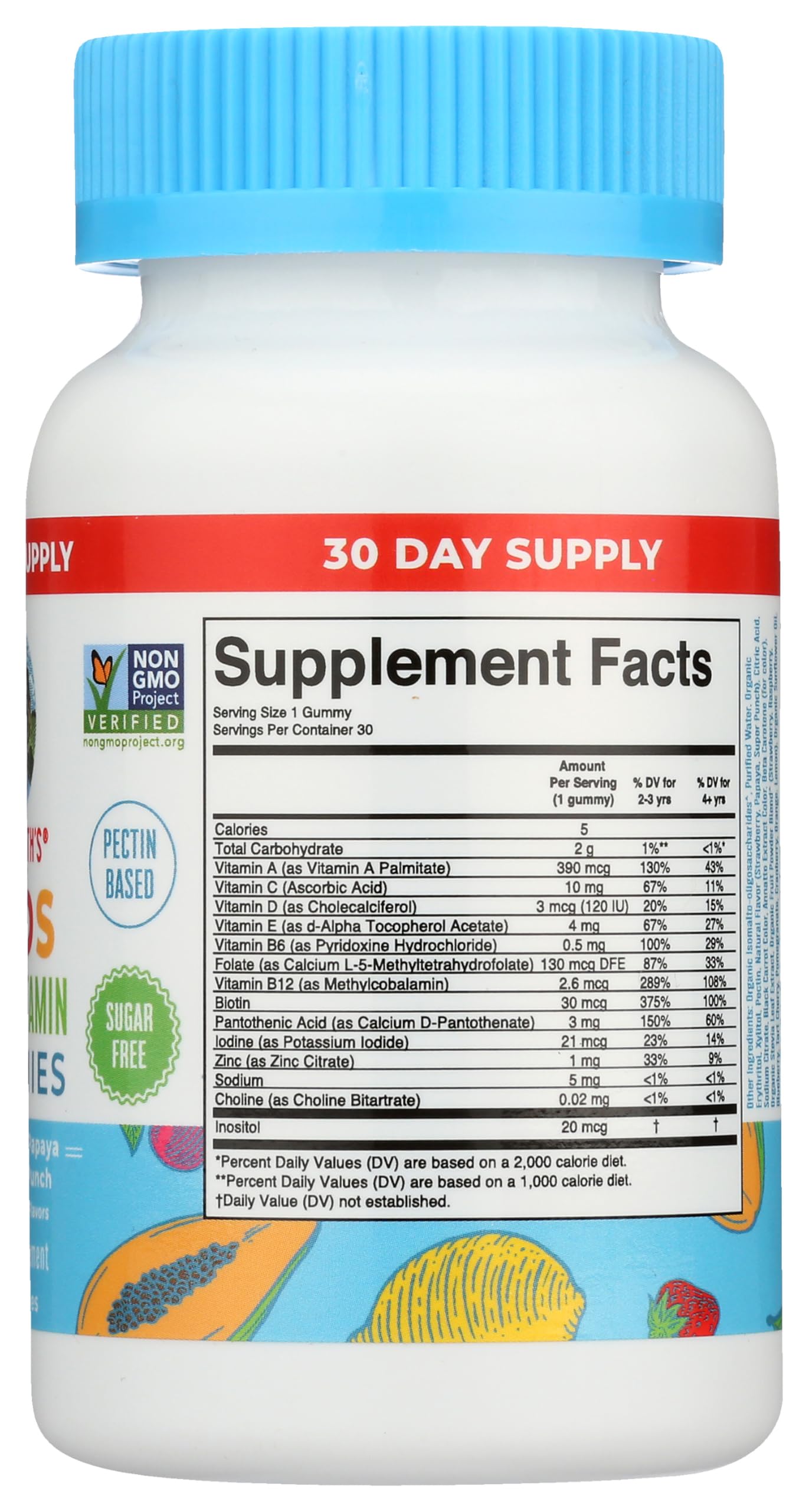 MARYRUTH'S Multivitamin Gummies for Kids Sugar Free, 30 Count