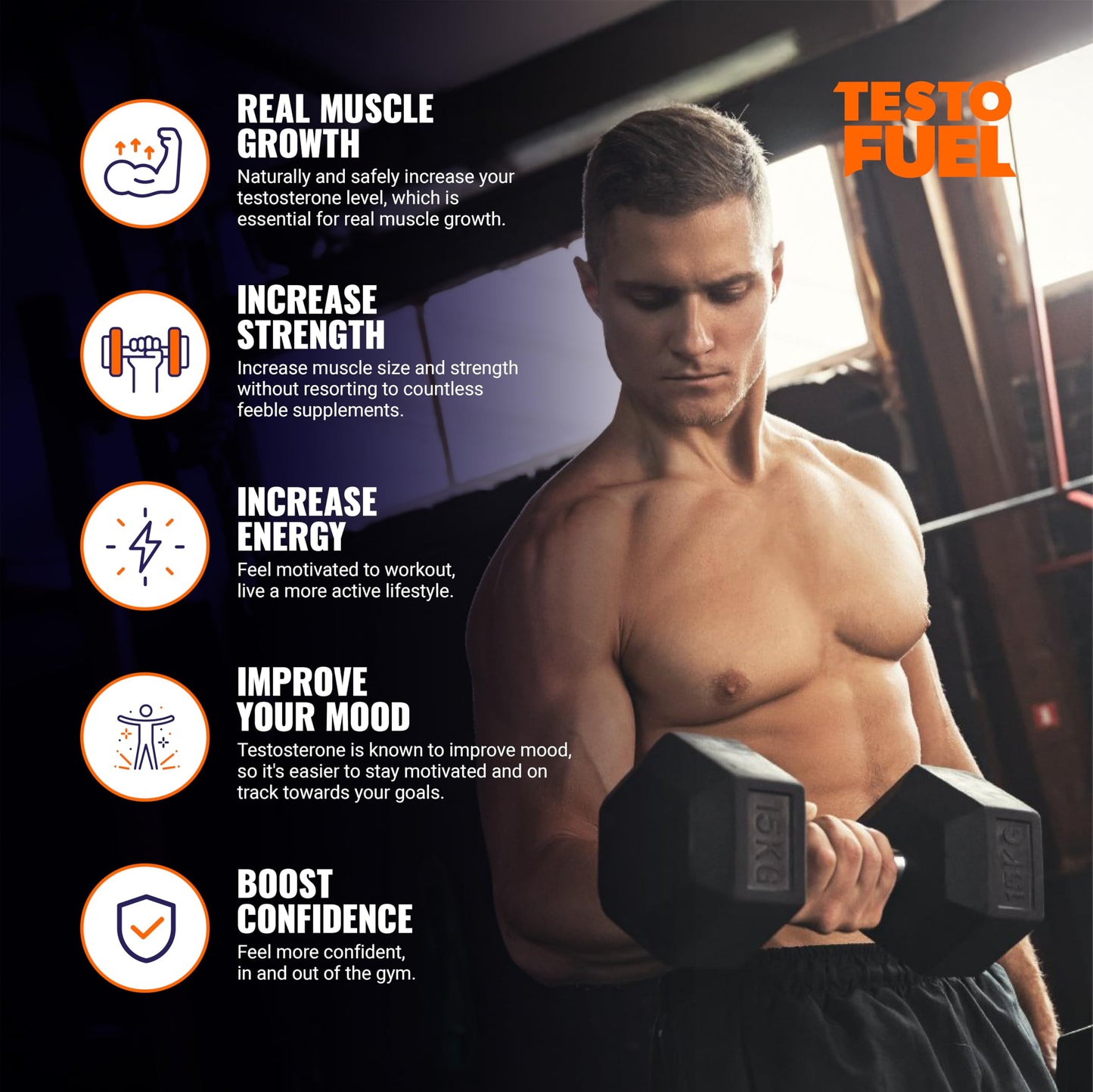 ROAR AMBITION TestoFuel Capsules 120 Count