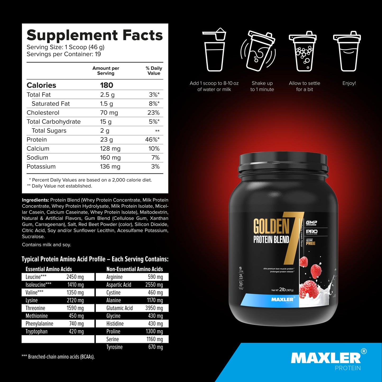 Maxler Golden 7 Protein Blend Protein Powder 32 Servings