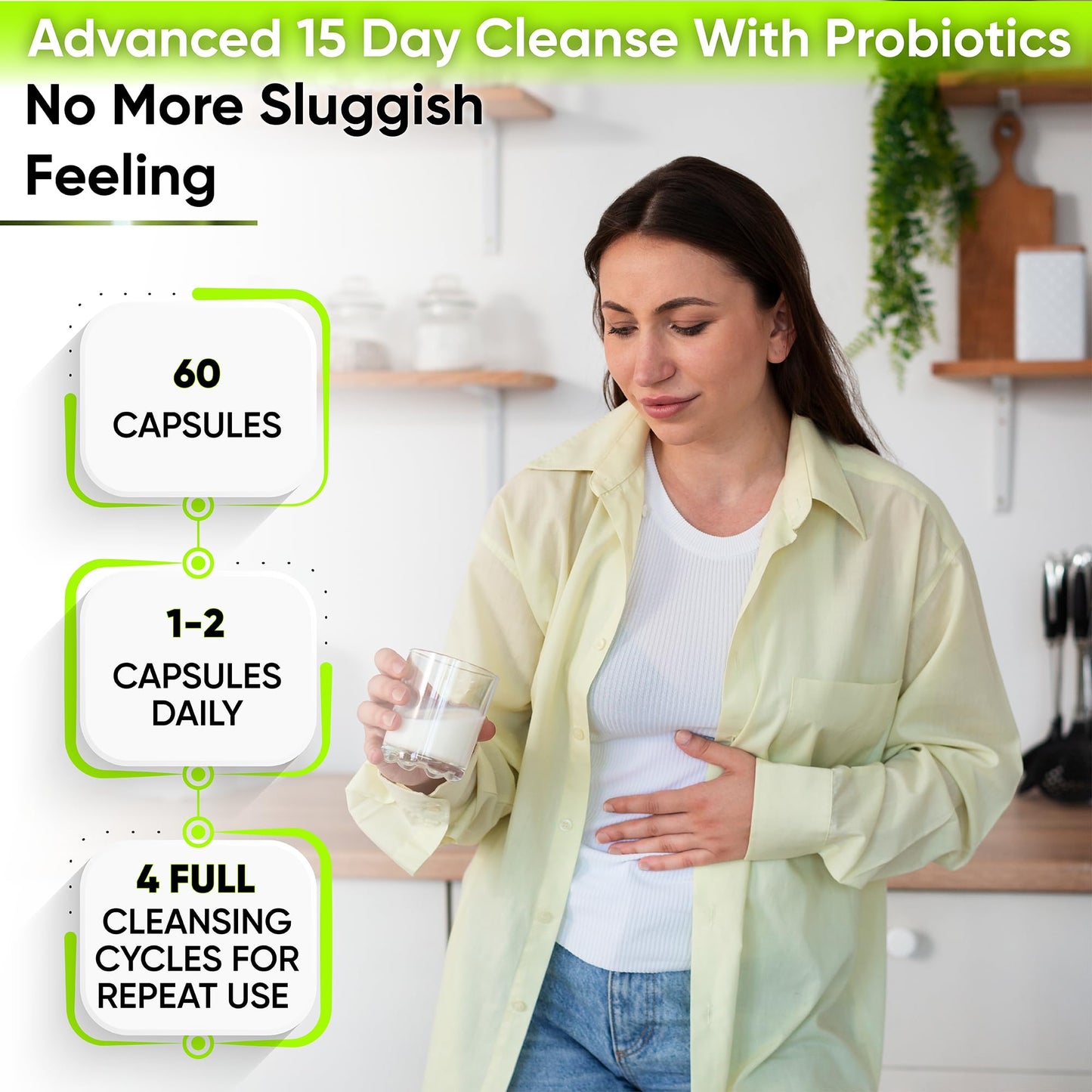 NutraPro 15 Day Gut Cleanse Detox Capsule, 60 Count