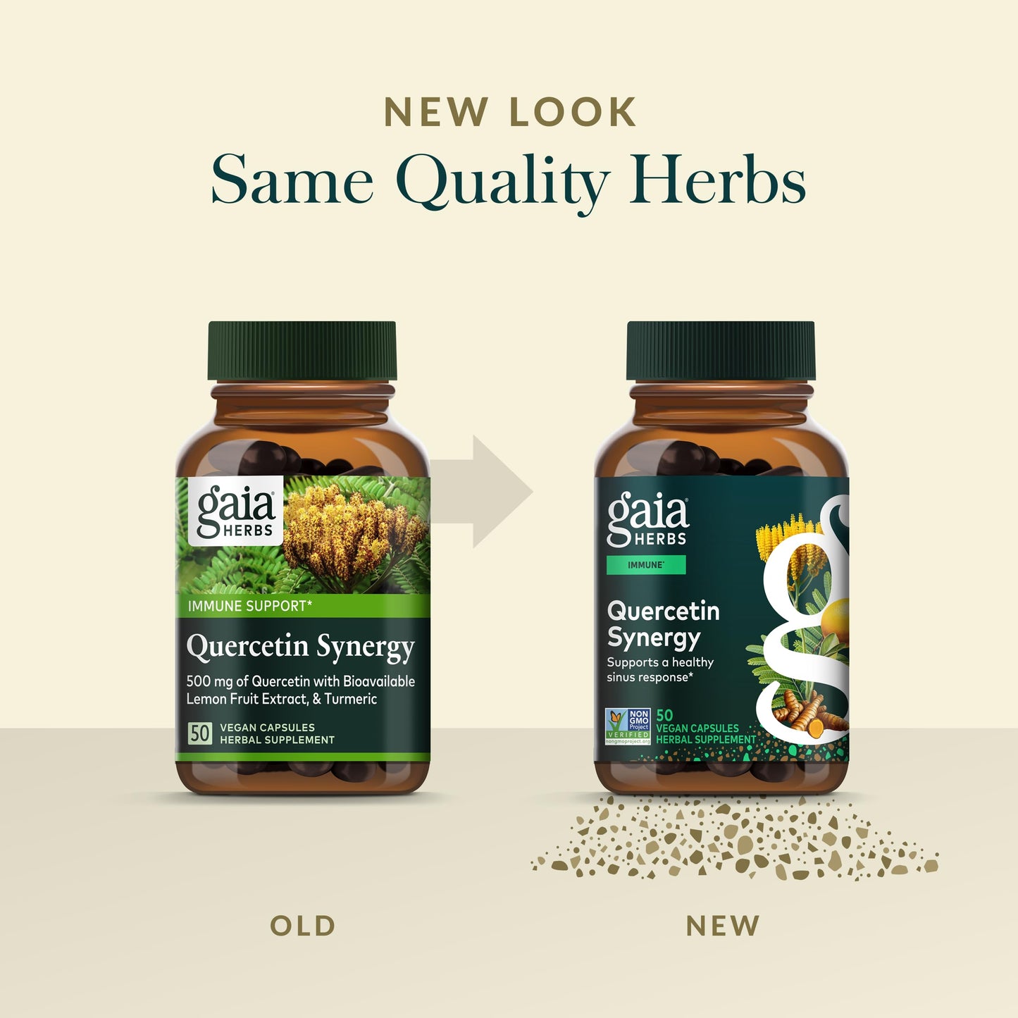 Gaia Herbs Quercetin Synergy - Supports Immune Health* - Wellemon Lemon Fruit Extract Capsules, 50