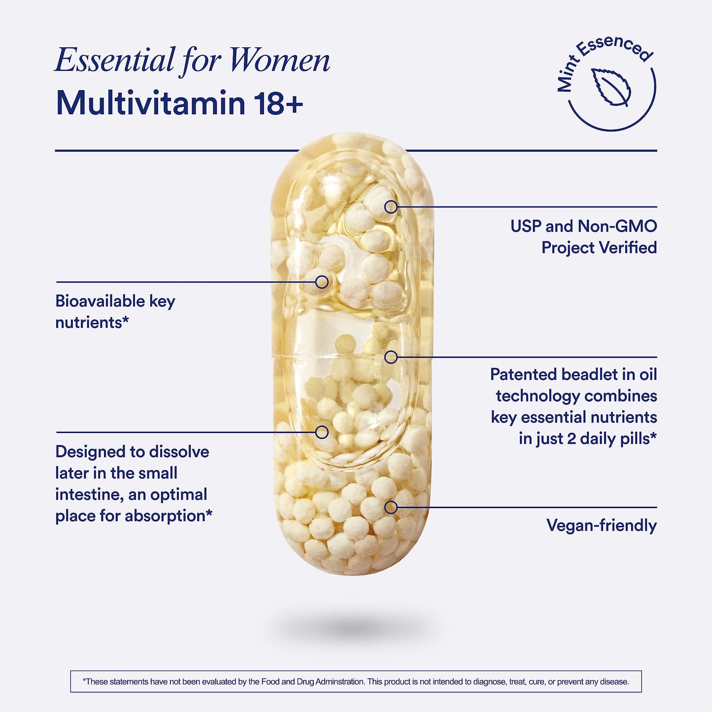 Ritual Multivitamin for Women 18+ & Daily Gut Health Support, 30 Capsules