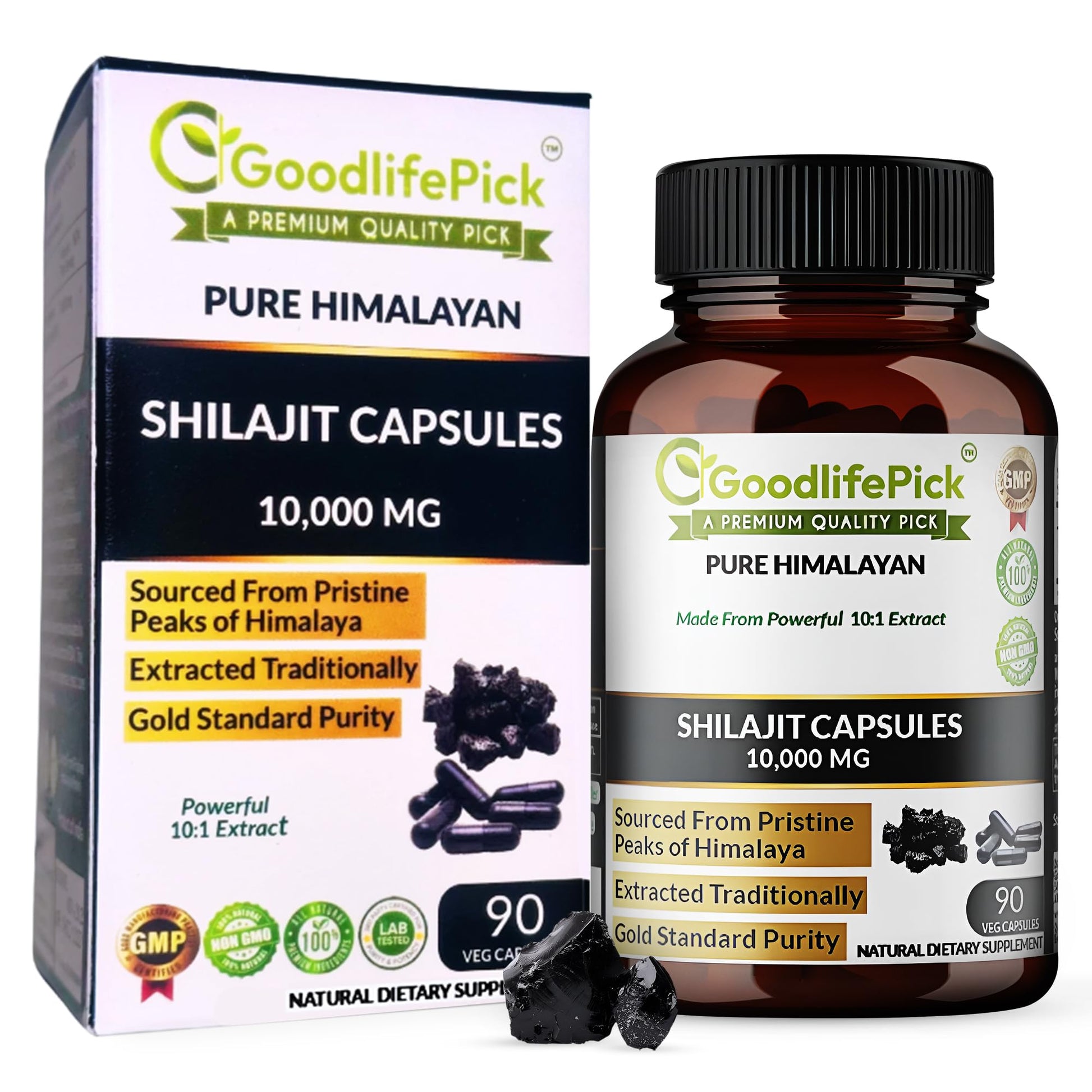 GoodlifePick Pure Himalayan Shilajit Capsule 90 Count