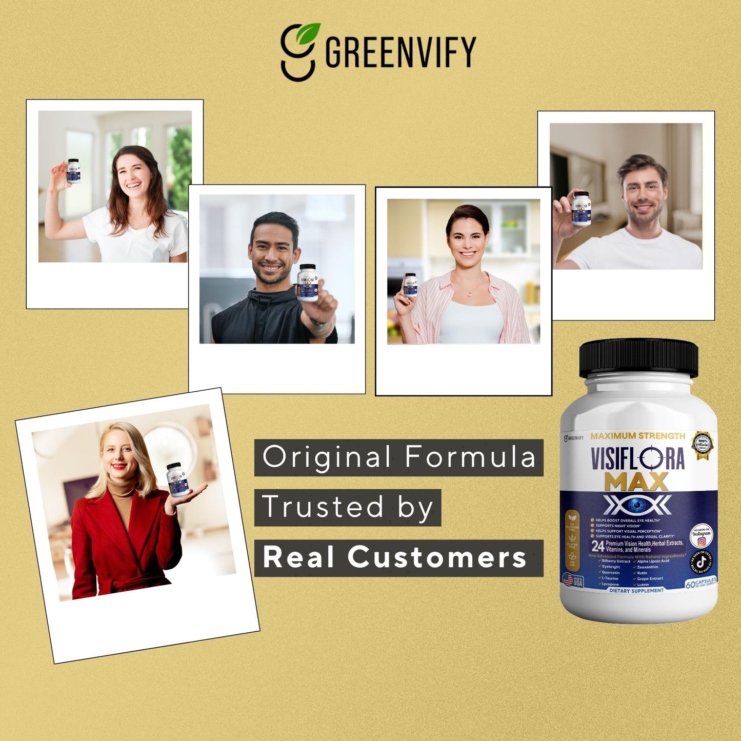 GREENVIFY VisiFlora Max Eye Health Supplement 60 Capsules