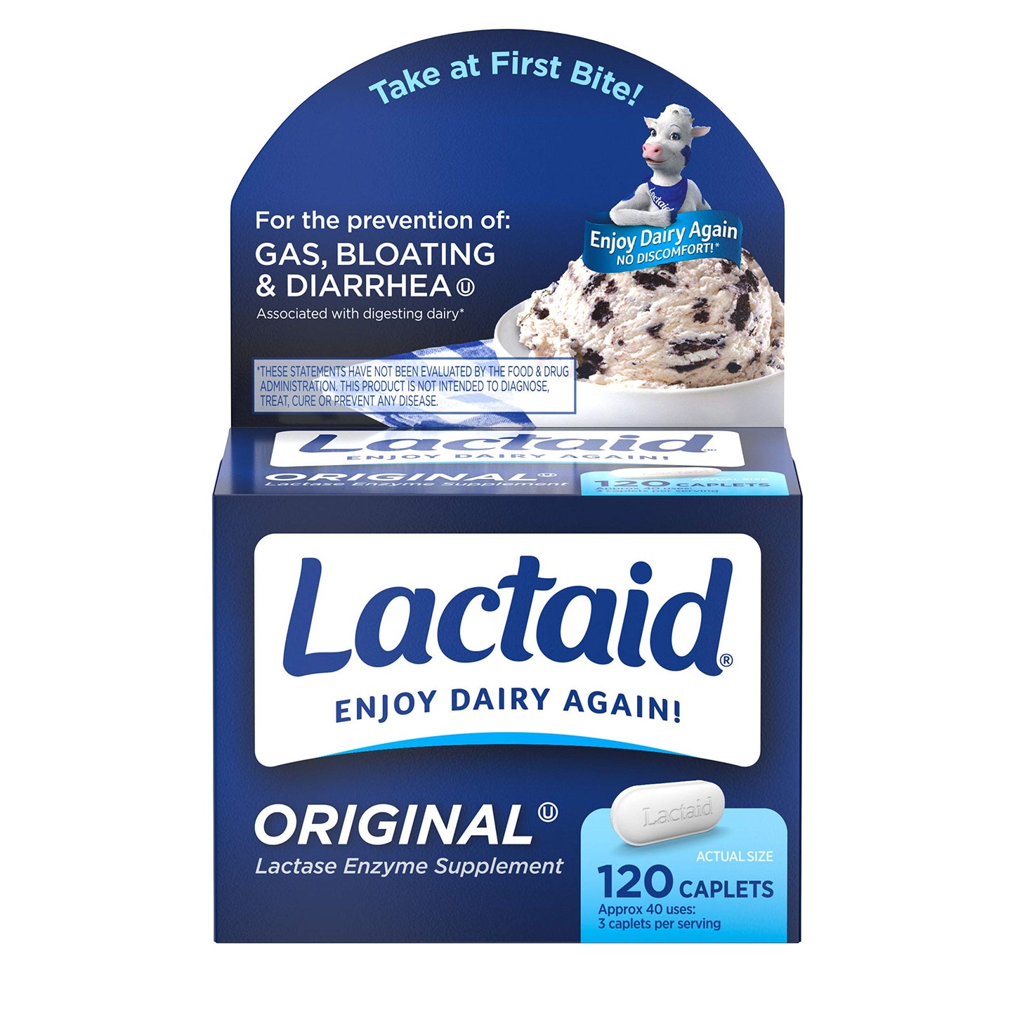 Lactaid Lactase Enzyme Caplets, 600 Count
