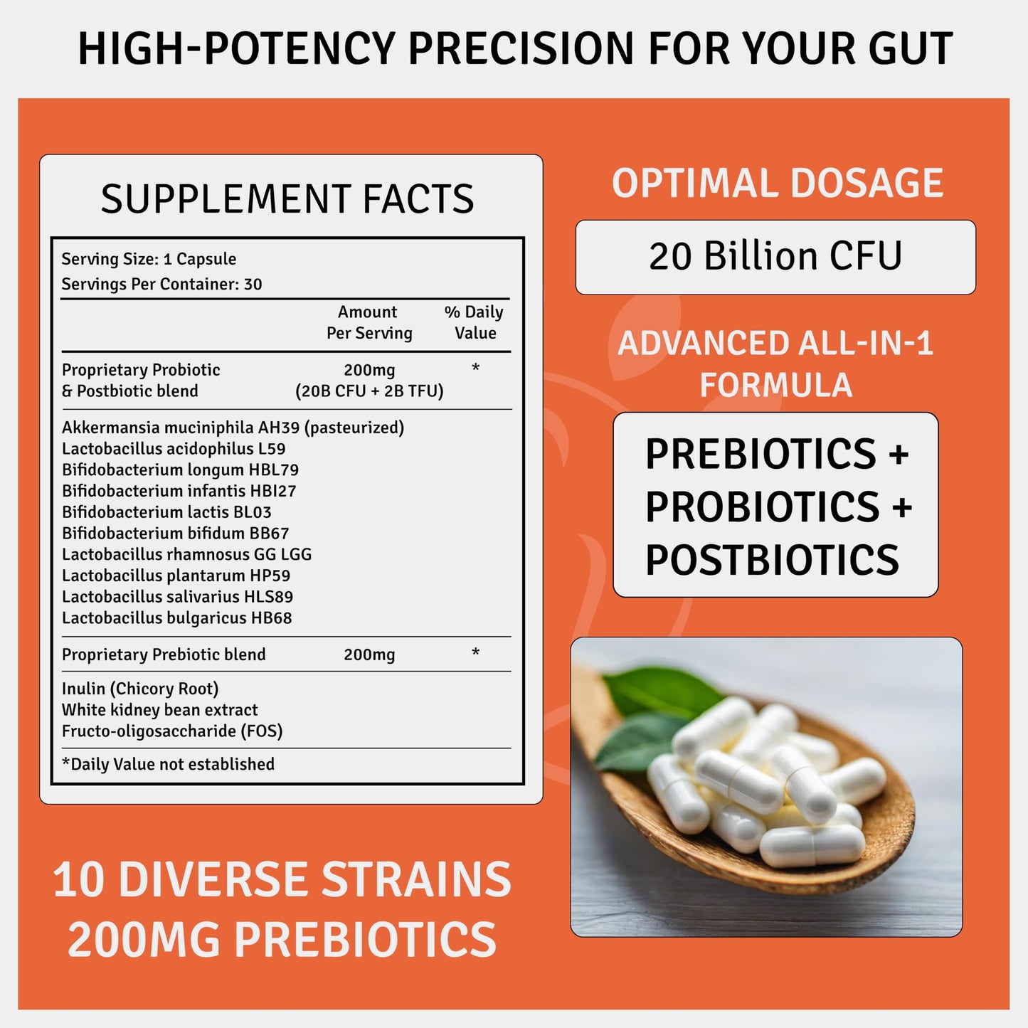 PADMURA Akkermansia Muciniphila Probiotic Supplement Capsule 30 Count