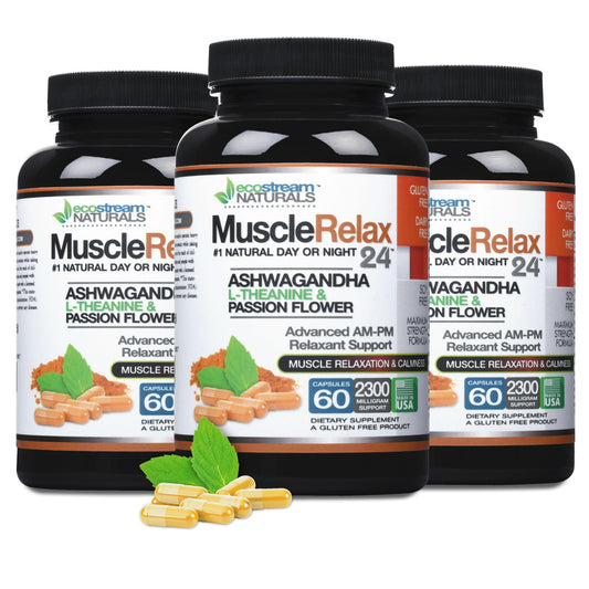 ecostream Naturals All Natural Relaxant Muscle Relax 24/7 Capsules 180 Count