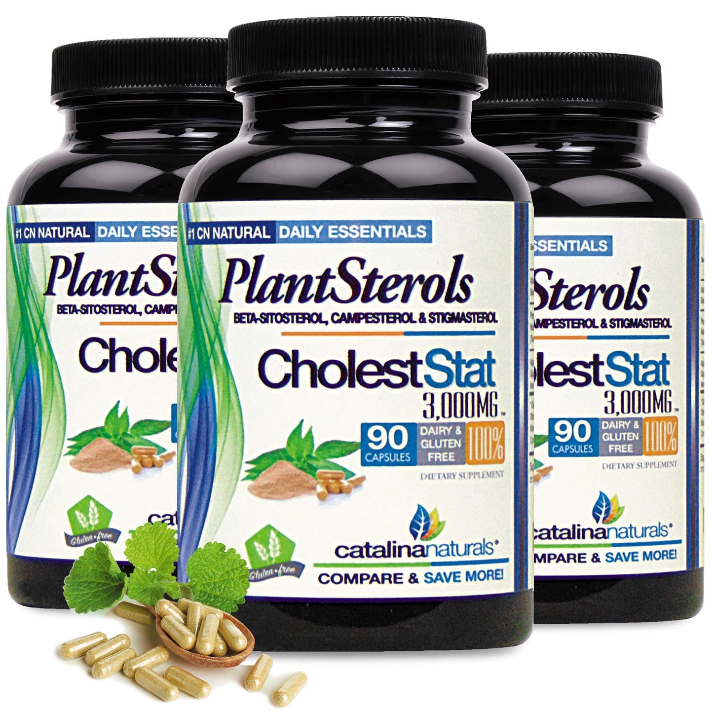 Catalina Naturals Triple Strength PlantSterol Complex Cholest-Stat 3000mg Capsule, 90 Count