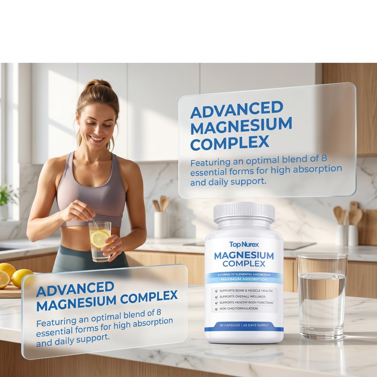 Wuliao Magnesium Complex for Women & Men Capsules 90 Count