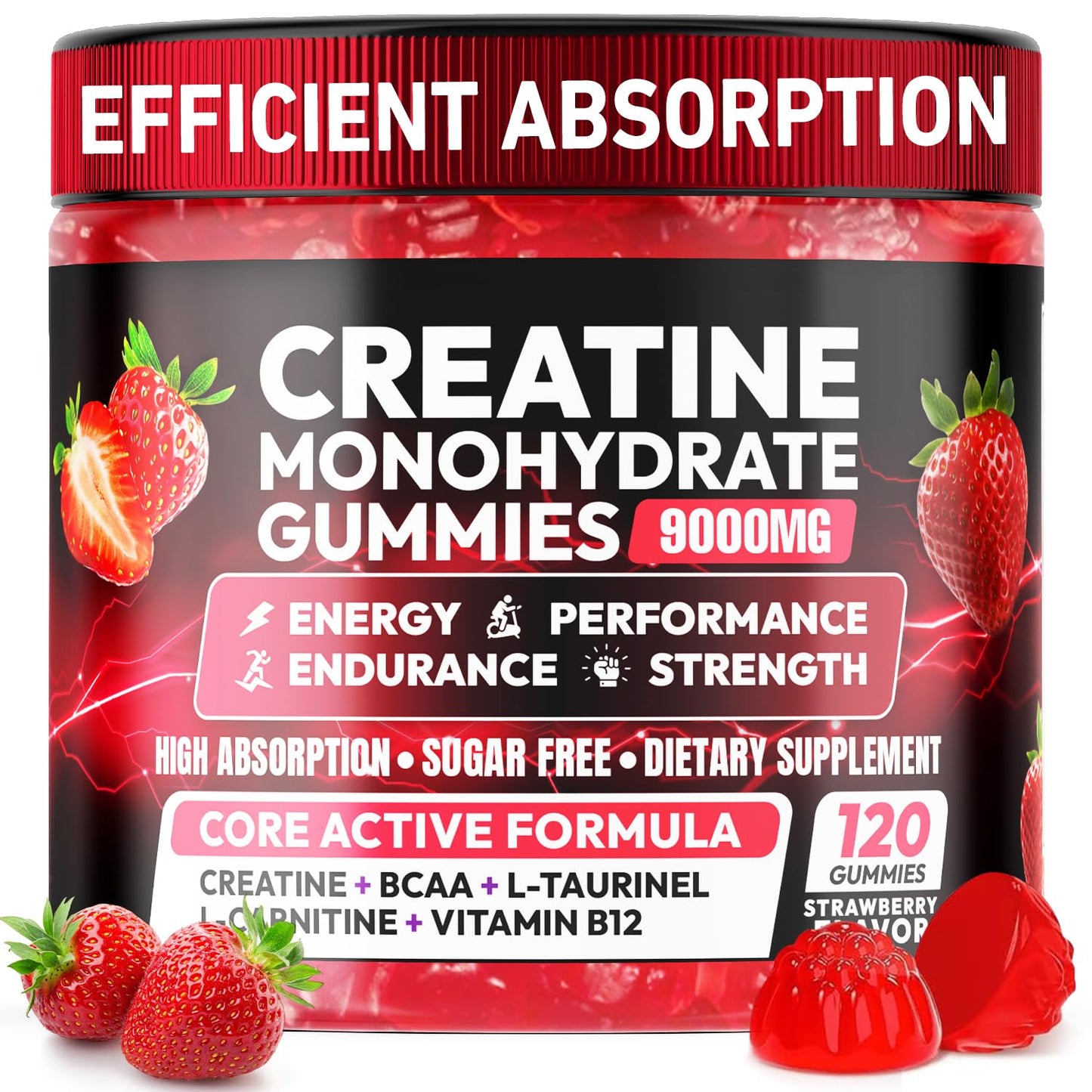 Cytona Creatine Monohydrate Gummies 5000MG, 120 Count