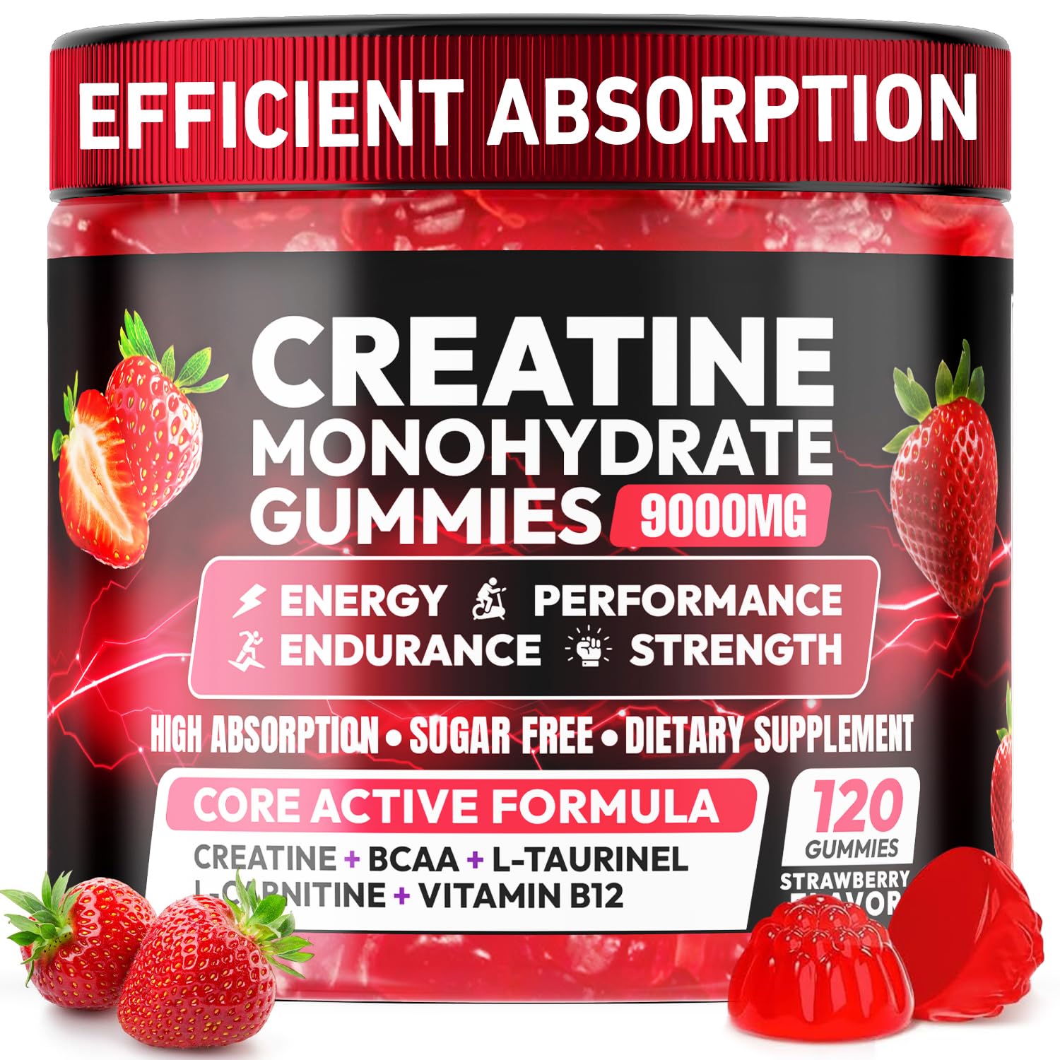 Cytona Creatine Monohydrate Gummies 5000MG, 120 Count