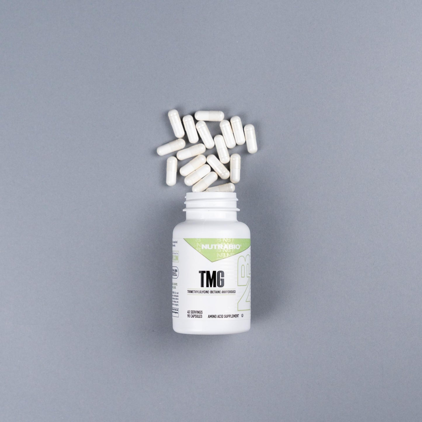 NutraBio TMG Betaine Anhydrous 500mg Capsules, 90 Count