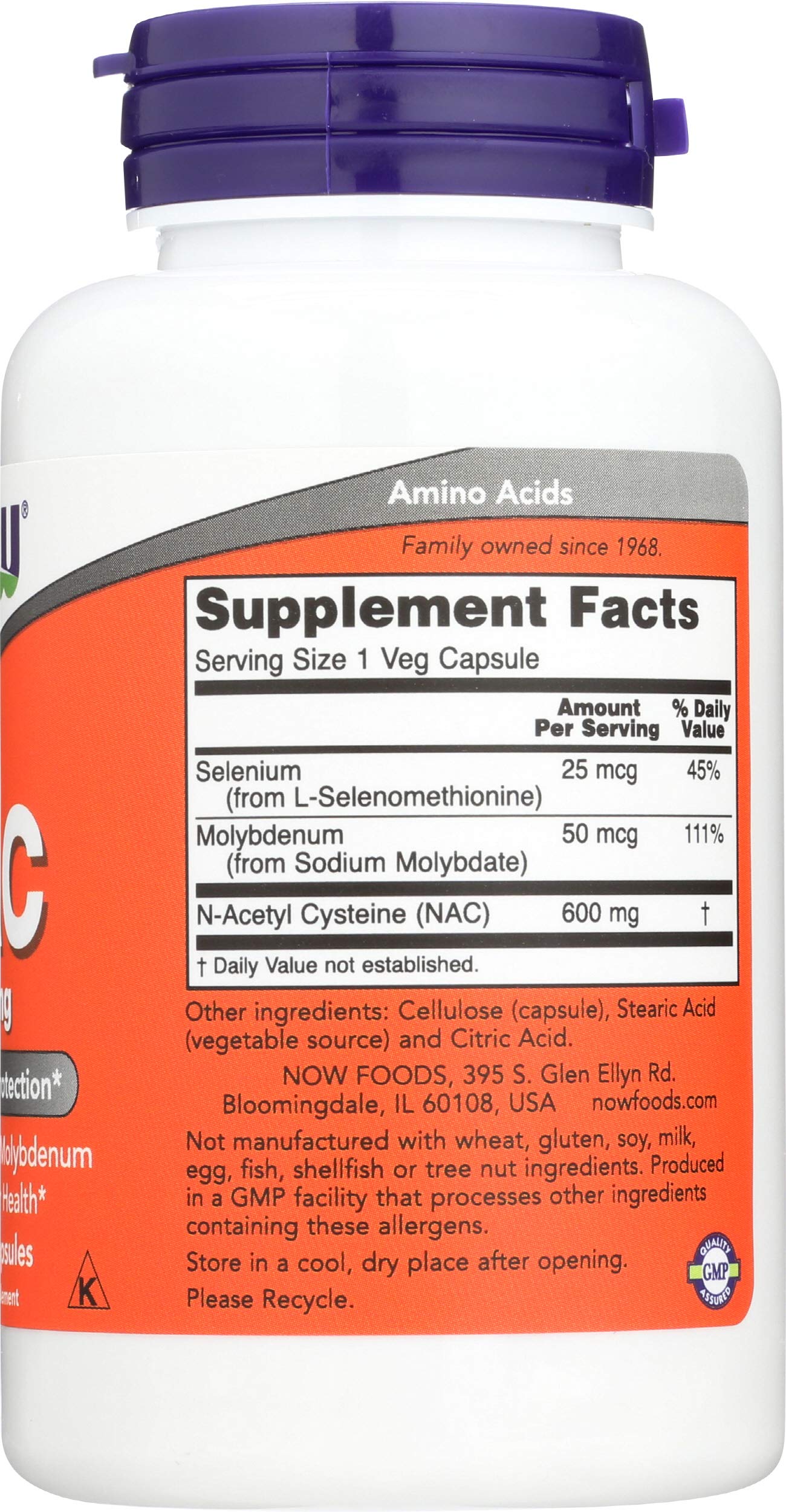 NOW Foods NAC 600mg Capsules, 100 Count