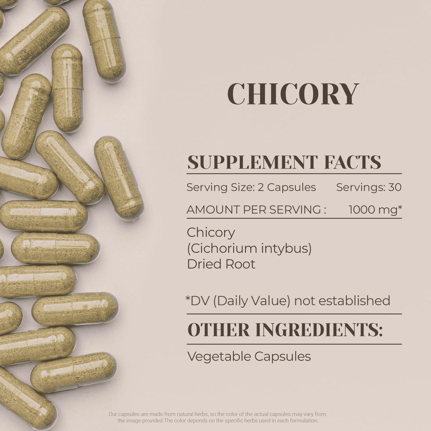 Garden Organics Chicory Capsule 60 Count