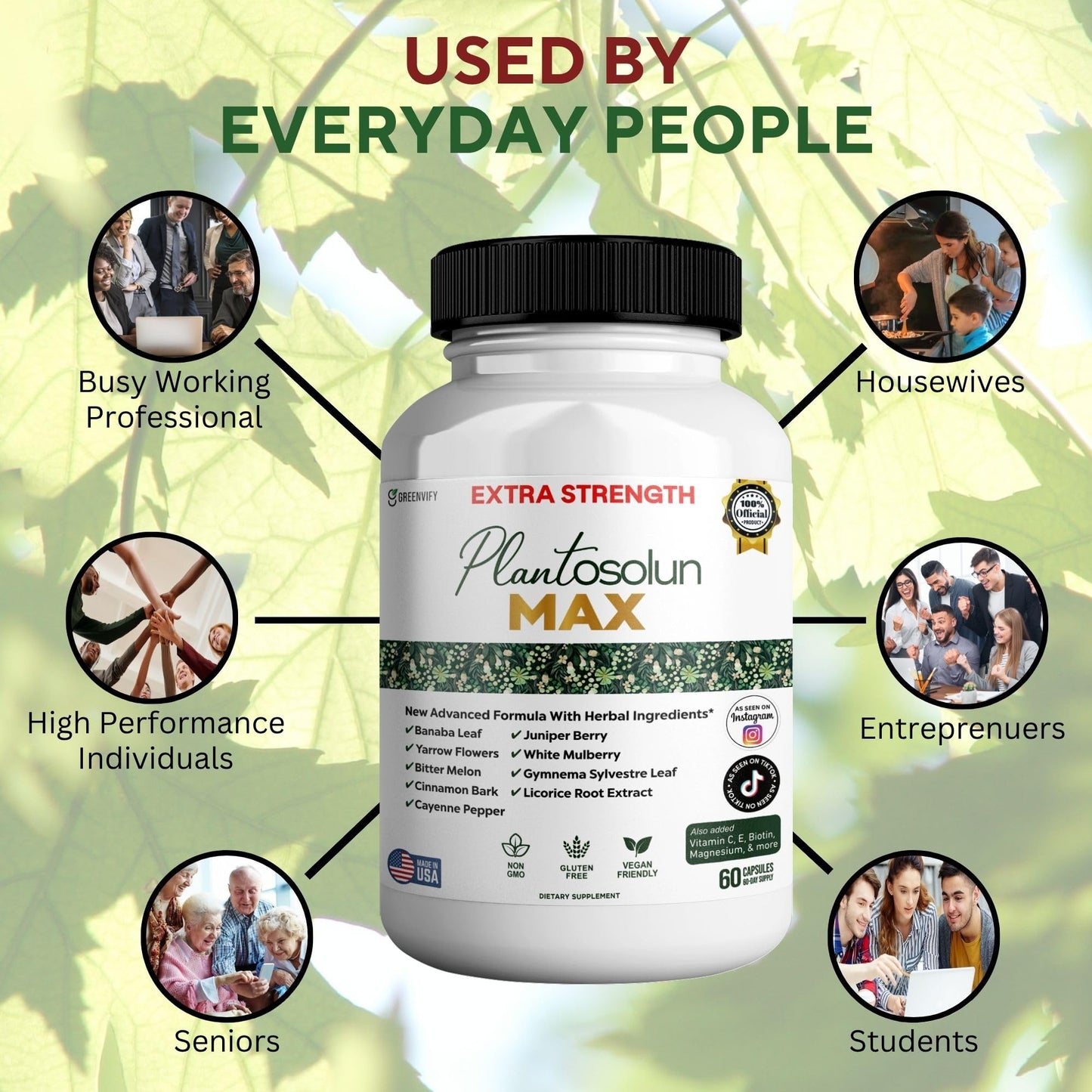 GREENVIFY Plantosolun MAX Extra Strength Weight Support Capsules 120 Count
