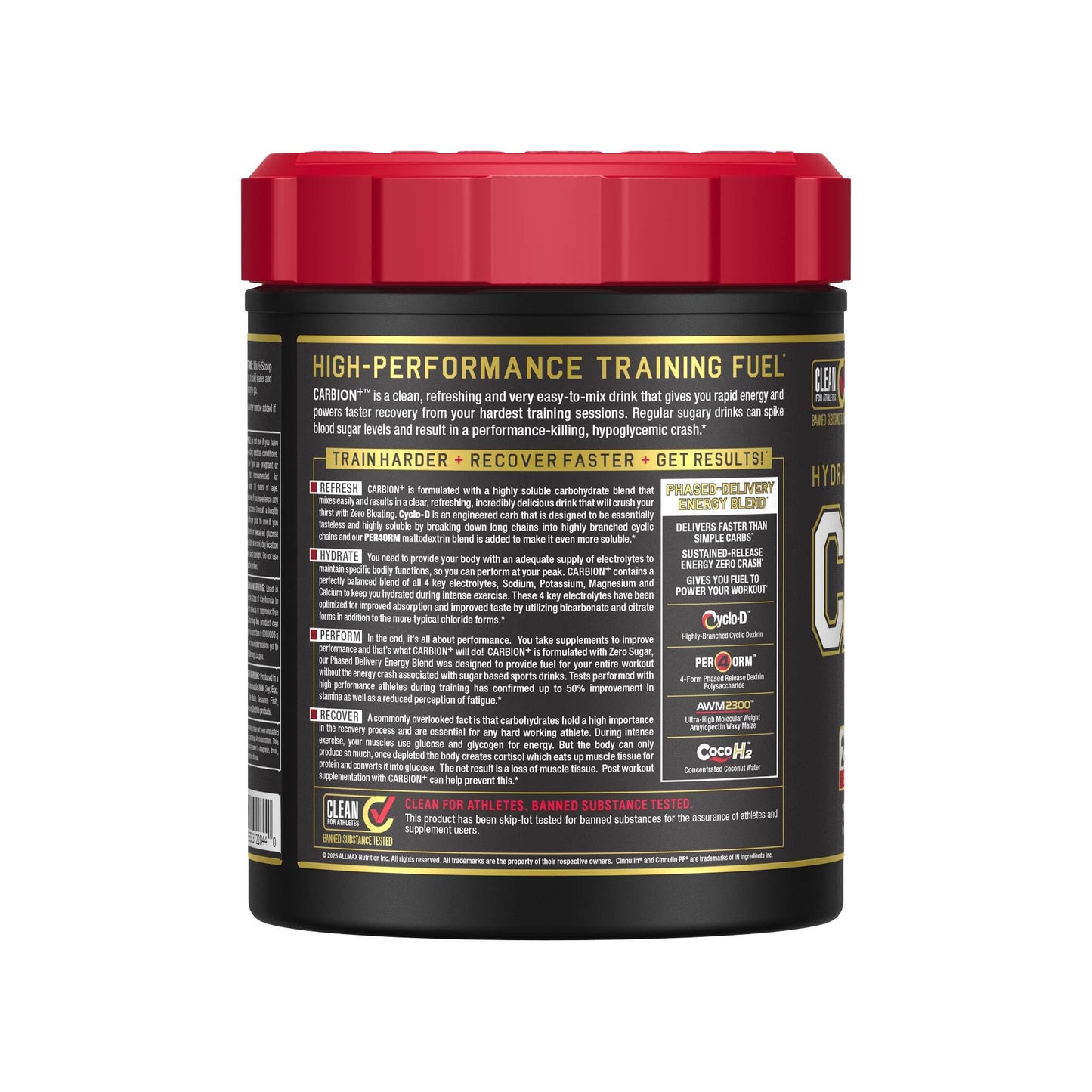 ALLMAX CARBION+ Powder, 25.6 oz