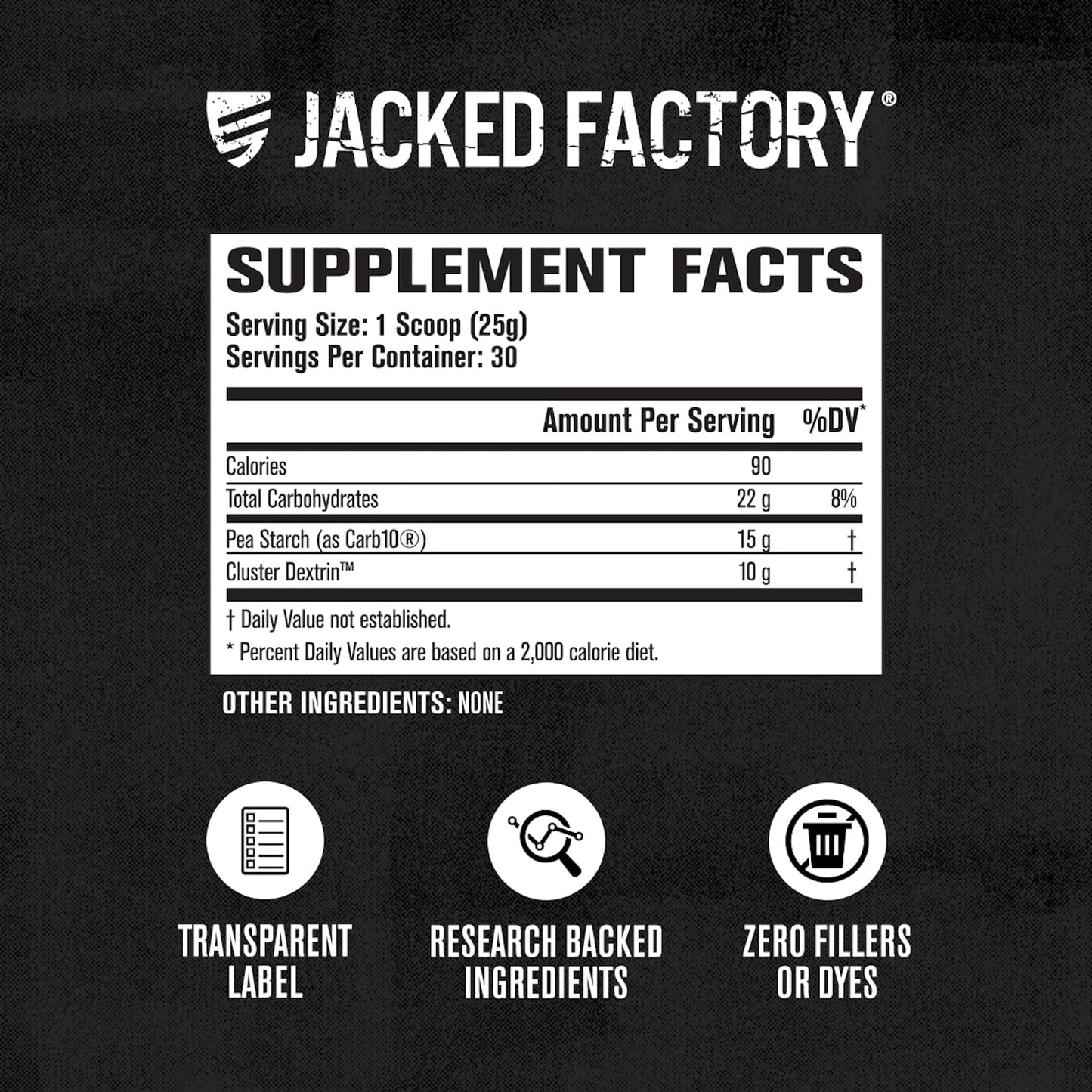 Jacked Factory Carb Surge Powder, 1.65 lb, 30 Servings