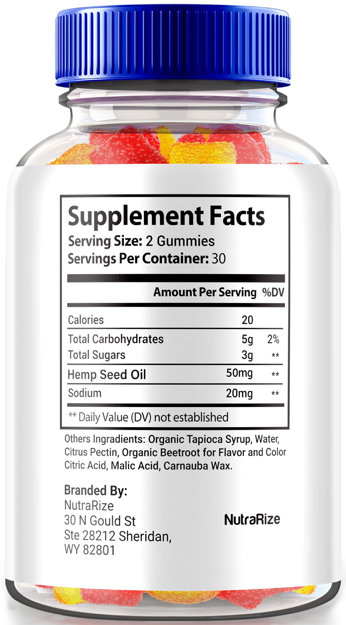 NutraRize Vitality Gummy Dots 500MG Supplement, 60 Gummies