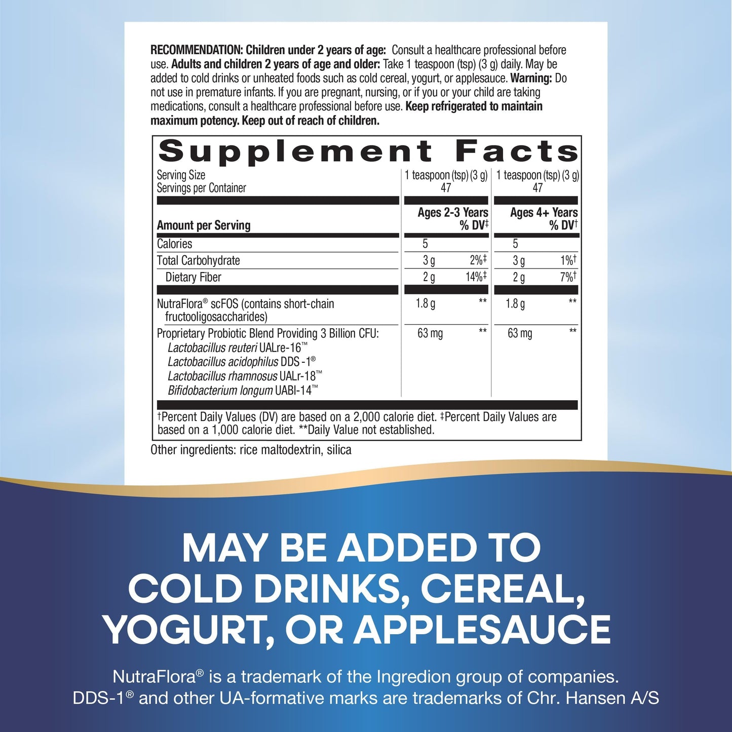 Nature's Way Primadophilus Reuteri Probiotic Powder, 5 oz
