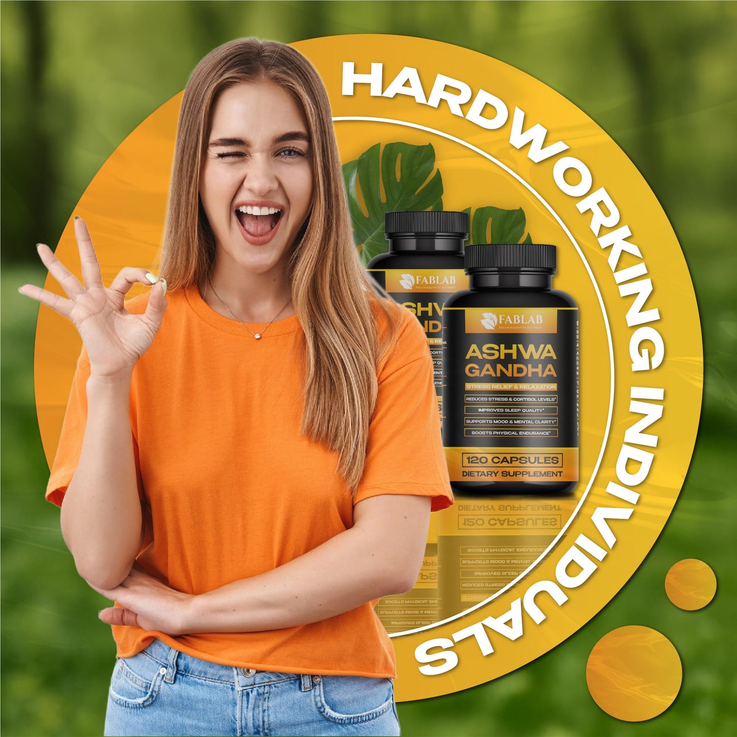FabLab Ashwagandha, GABA & Magnesium Glycinate Mood & Sleep Support Capsules 4