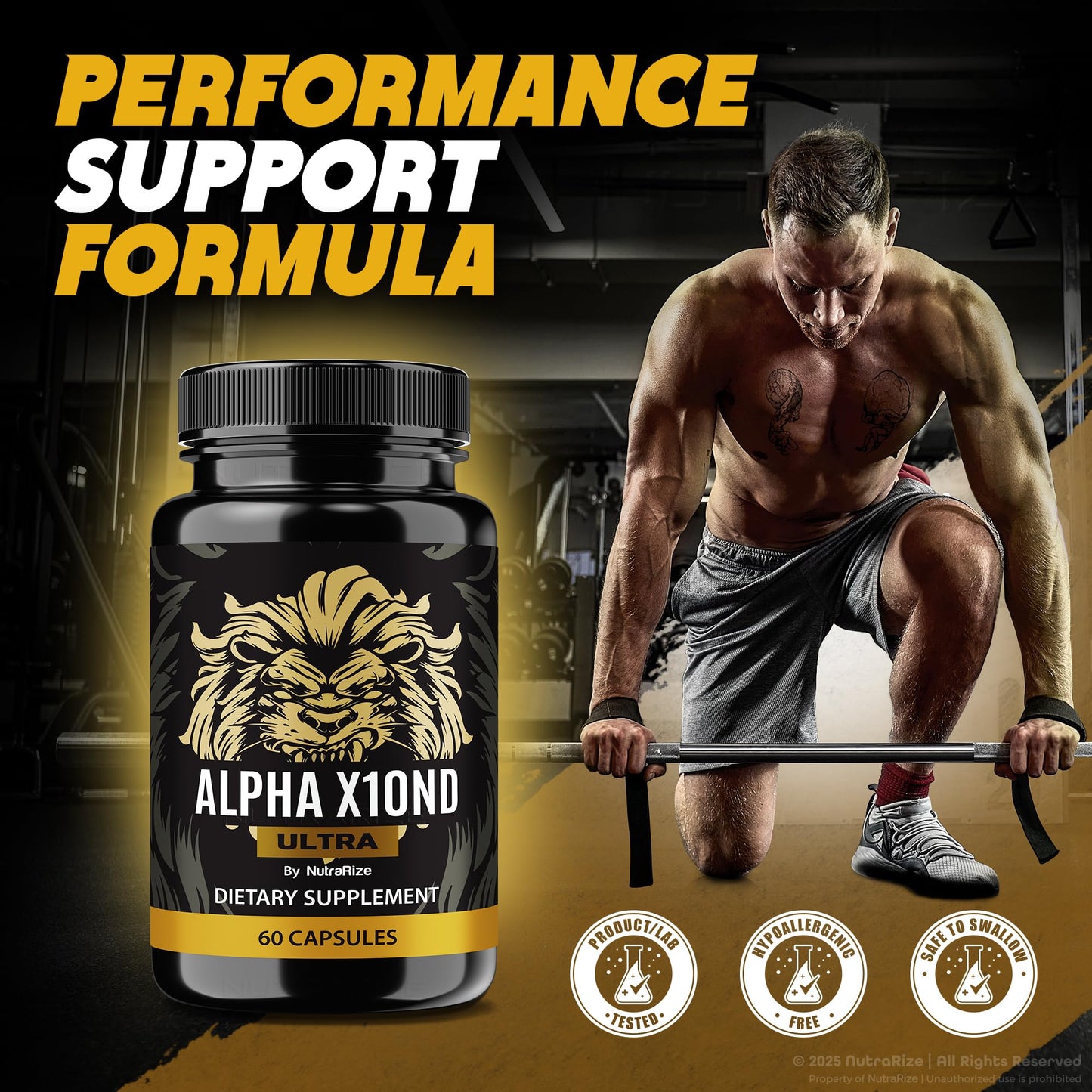 Rize Labs Alpha X10nd Ultra for Men 120 Capsules