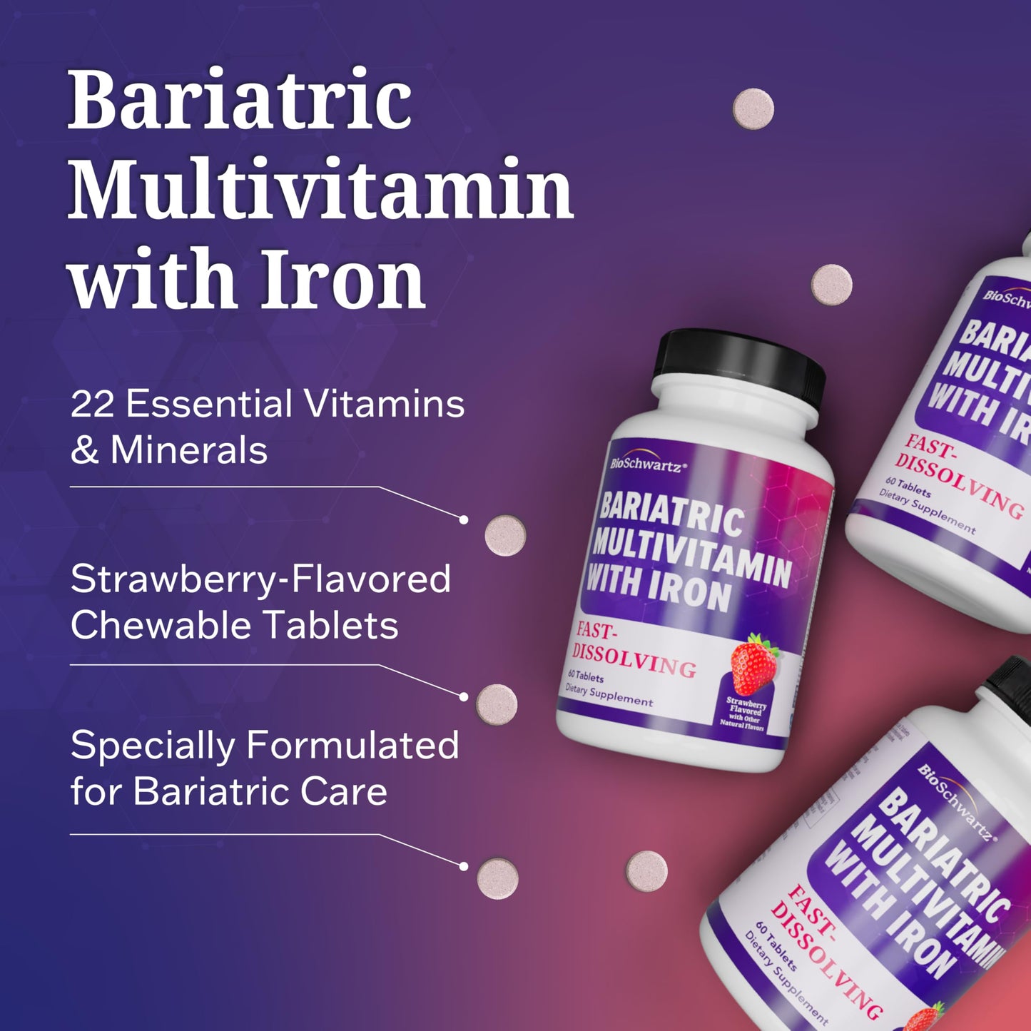 BioSchwartz Bariatric Multivitamin with Iron 60 Tablets