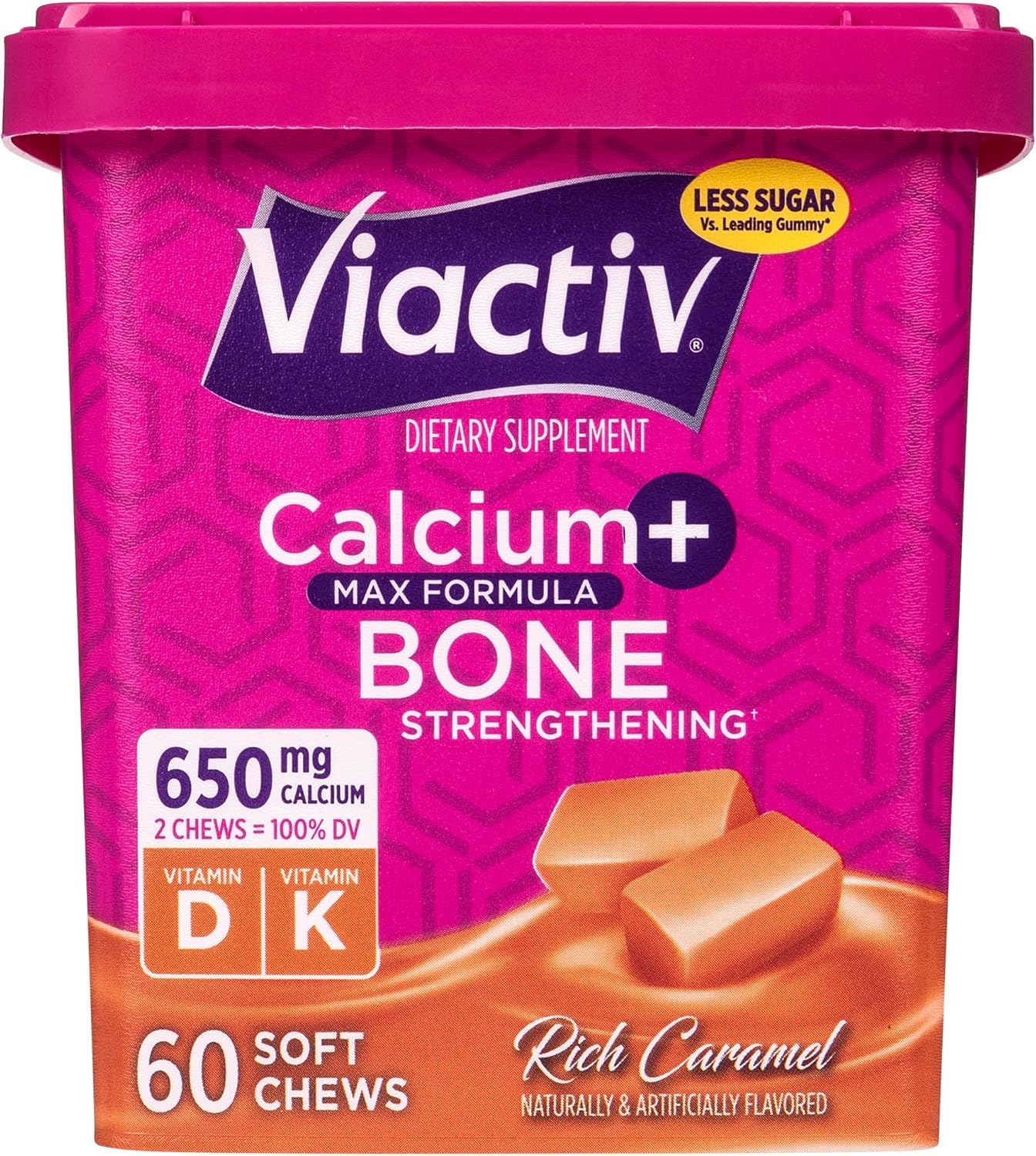 Viactiv Calcium + Vitamin D Supplement Soft Chews for Women & Men 60 Count