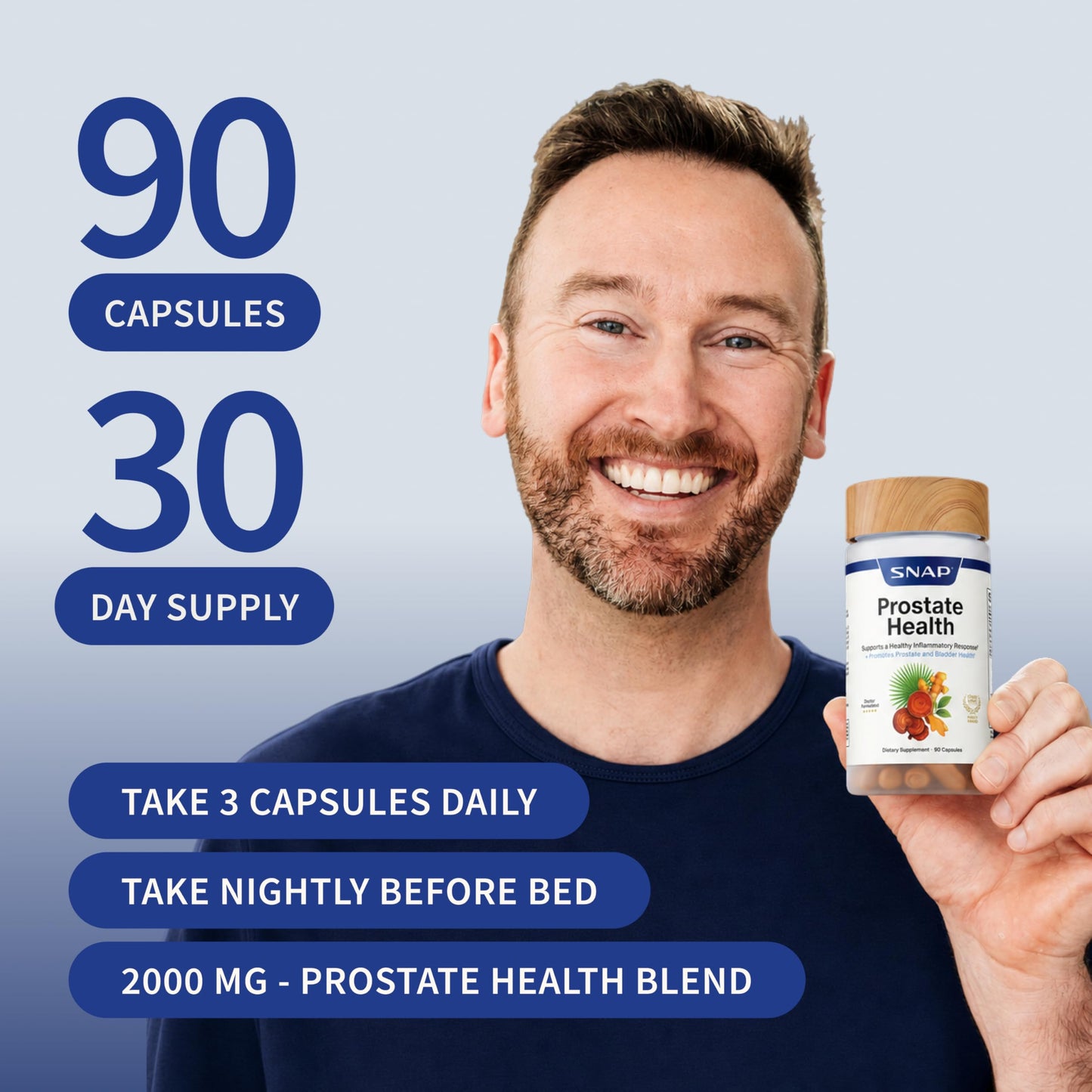 Snap Supplements Prostate Health Supplements for Men Capsule, 180 Capsules
