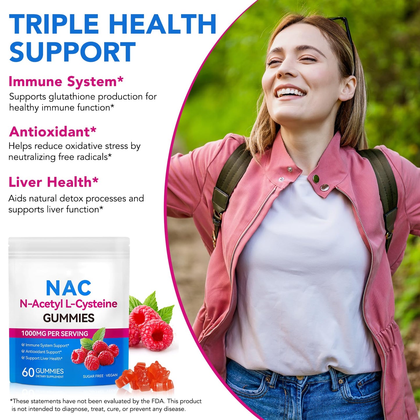 Daiasns NAC Gummies 1000mg 60 Count