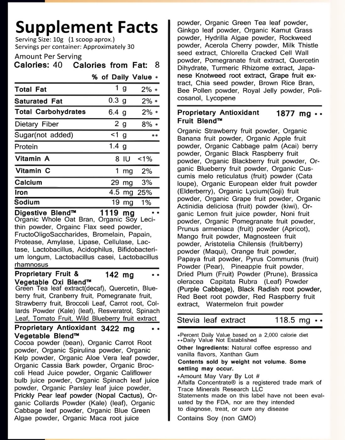 Natur-Pur Organic Superfood Fruit and Veggies Supplement Organic Greens Superfood Powder, Non-GMO, 21.2 oz