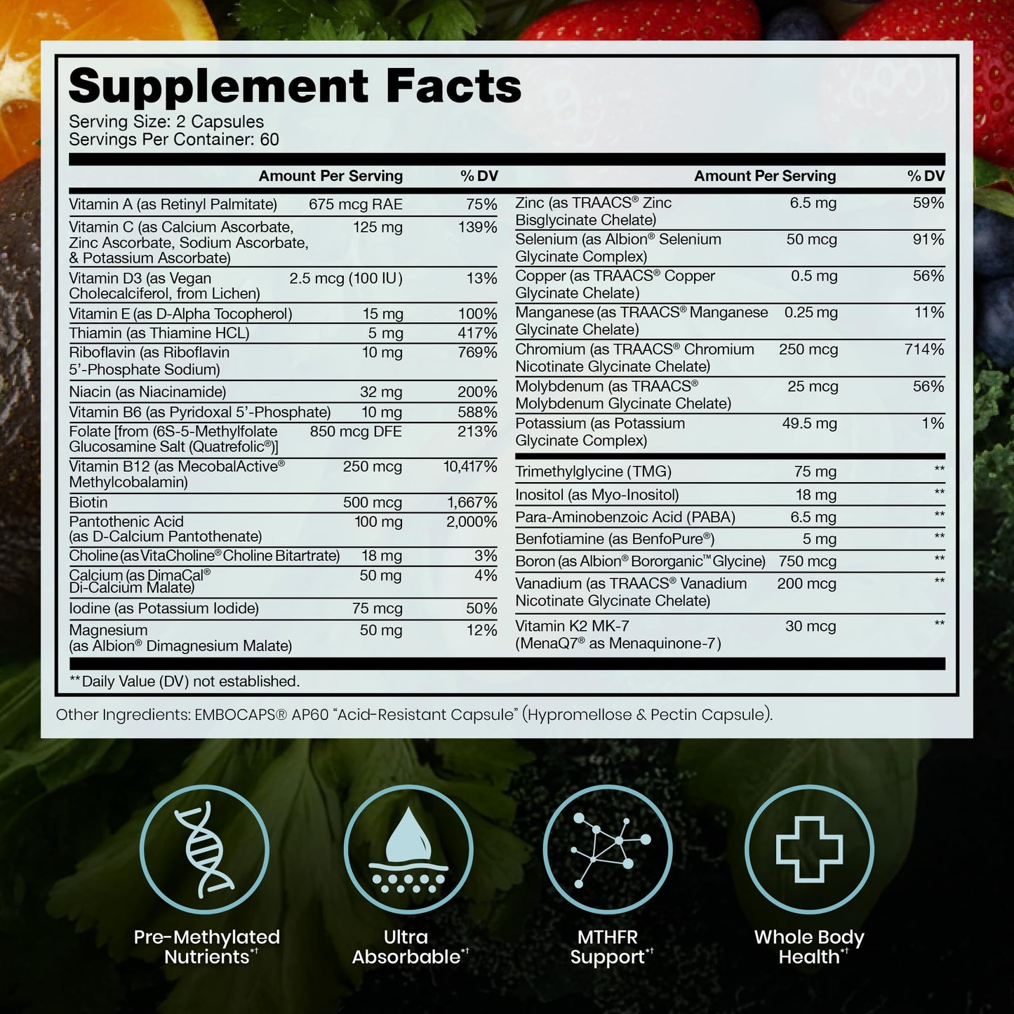 Pure Therapro Rx Methyl Multi Without Iron Multivitamin Capsules 120