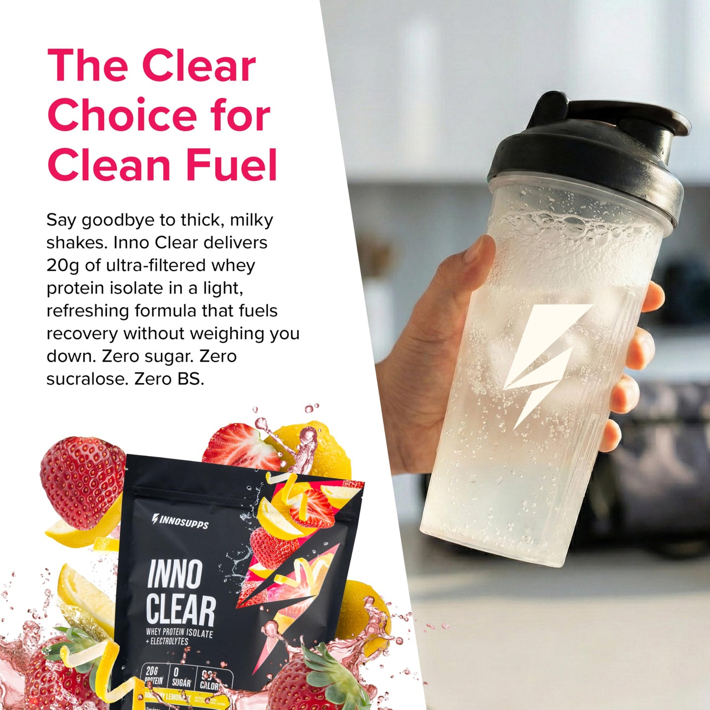 InnoSupps Inno Clear Whey Protein Powder 1.24 Pound