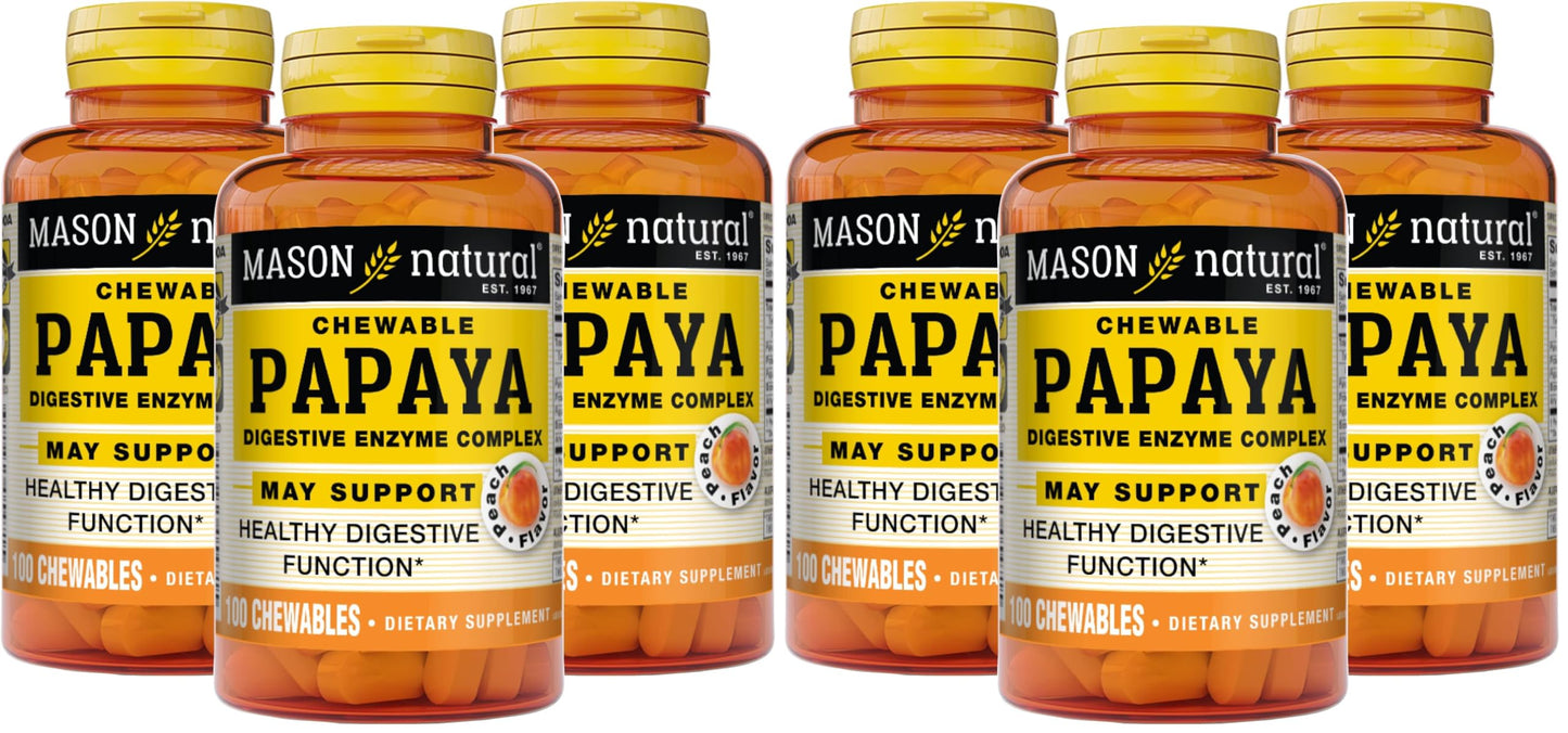 Mason Natural Papaya Digestive Enzyme Complex Chewables 600