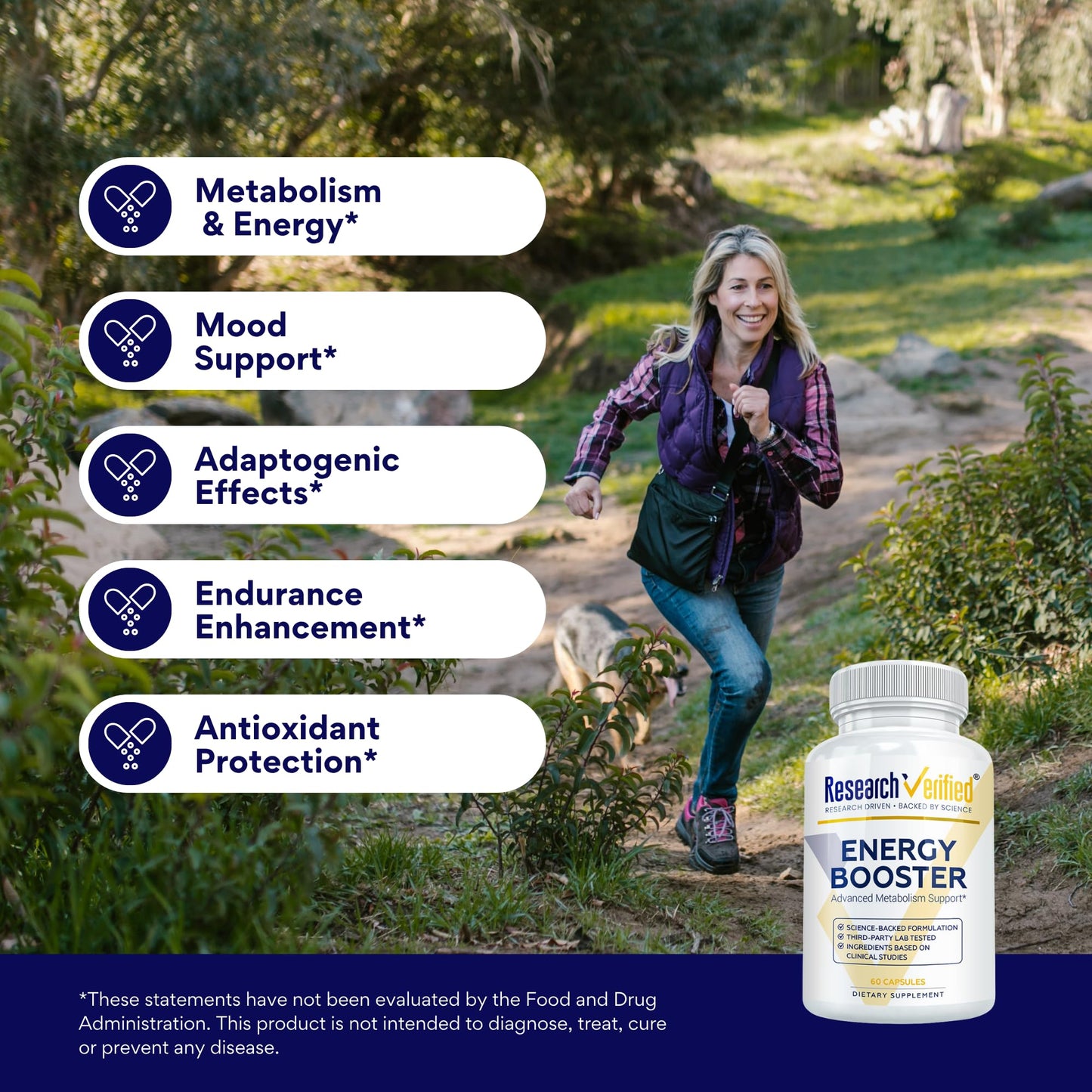 Research Verified Energy Booster Capsule 60 Capsules